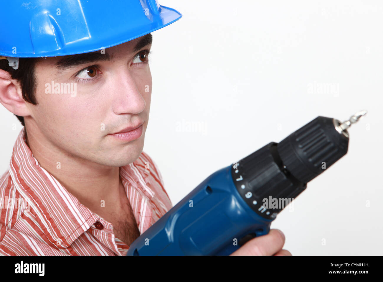 Man with hole Stock Photo