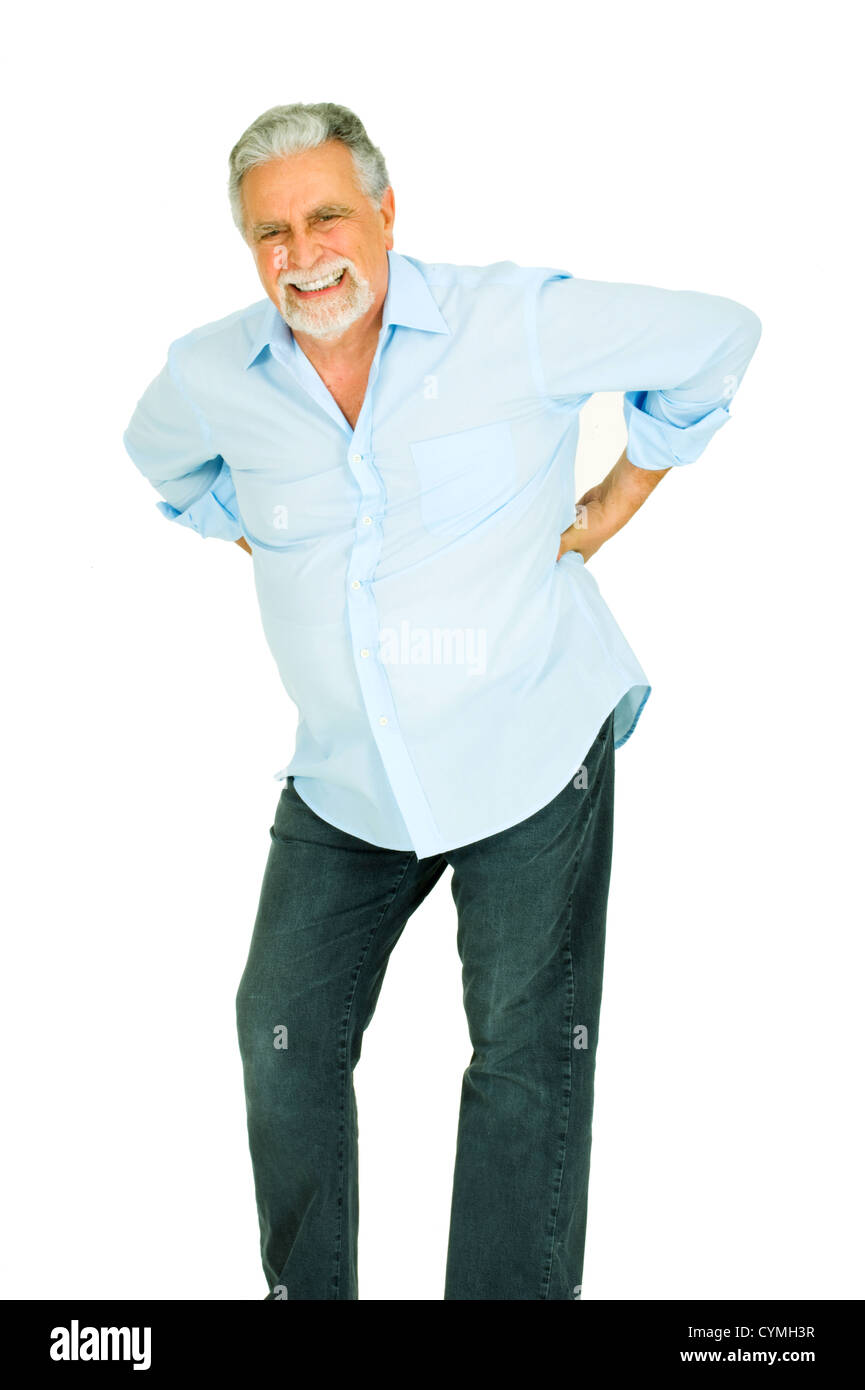 old man with back pain Stock Photo - Alamy
