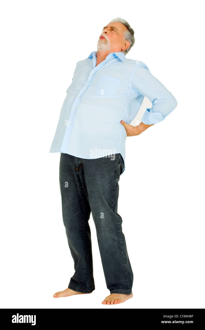 old man with back pain Stock Photo - Alamy