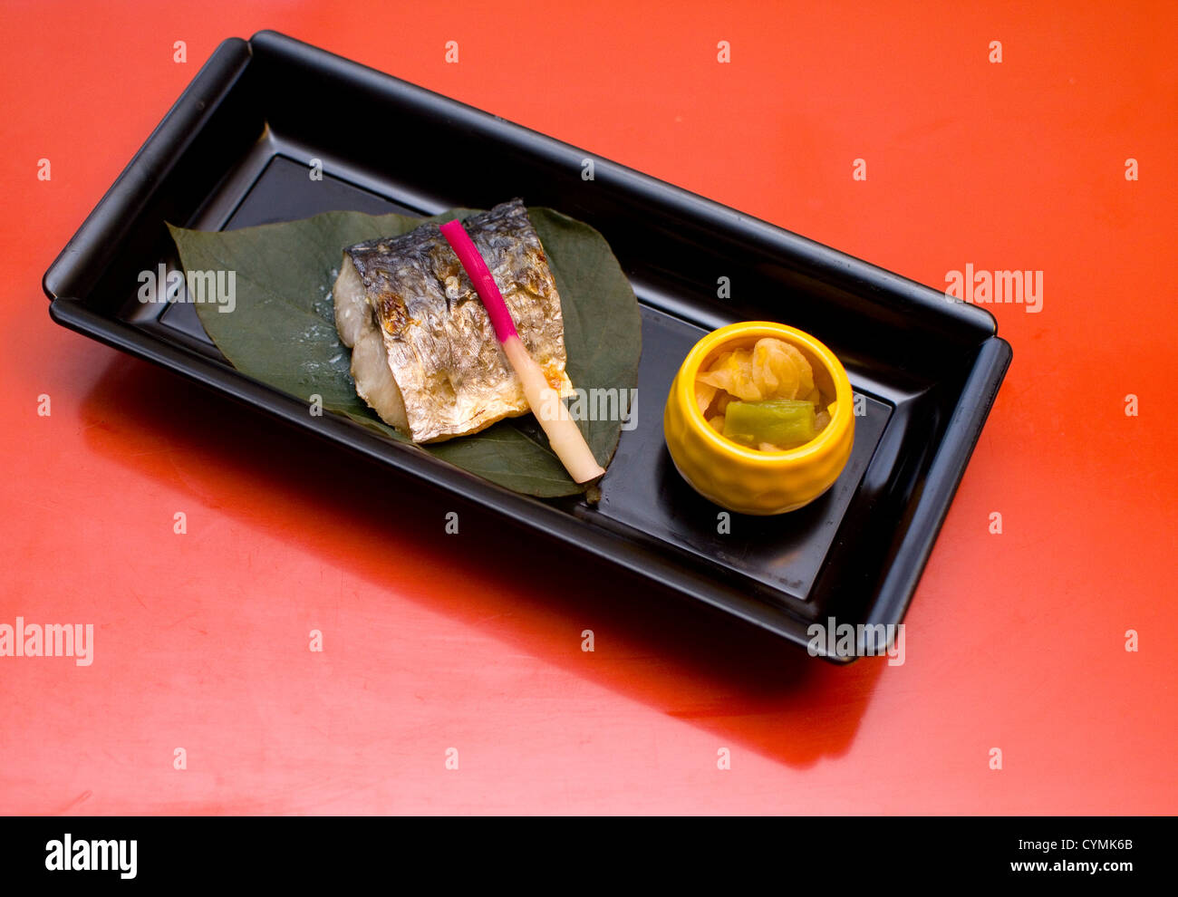Japanese fish dish served as part of breakfast Stock Photo Alamy
