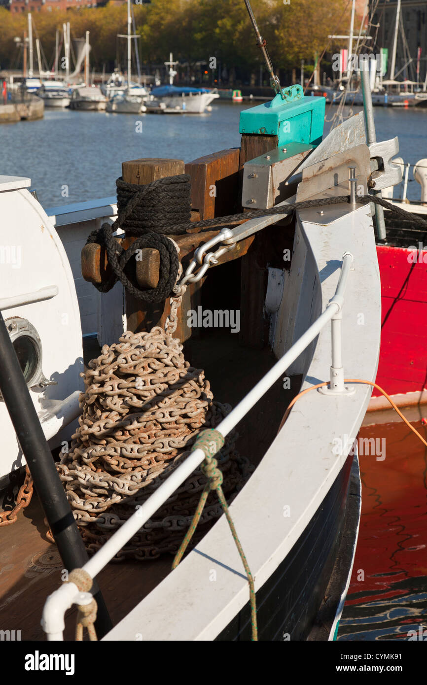 Detail Boat anchor rope hole Stock Photo - Alamy