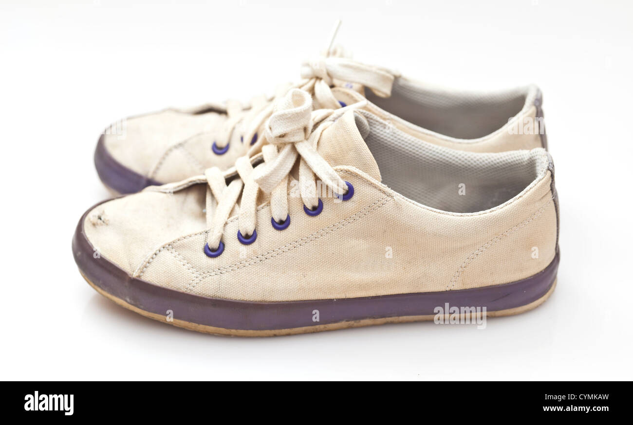 A pair of old sport shoes Stock Photo