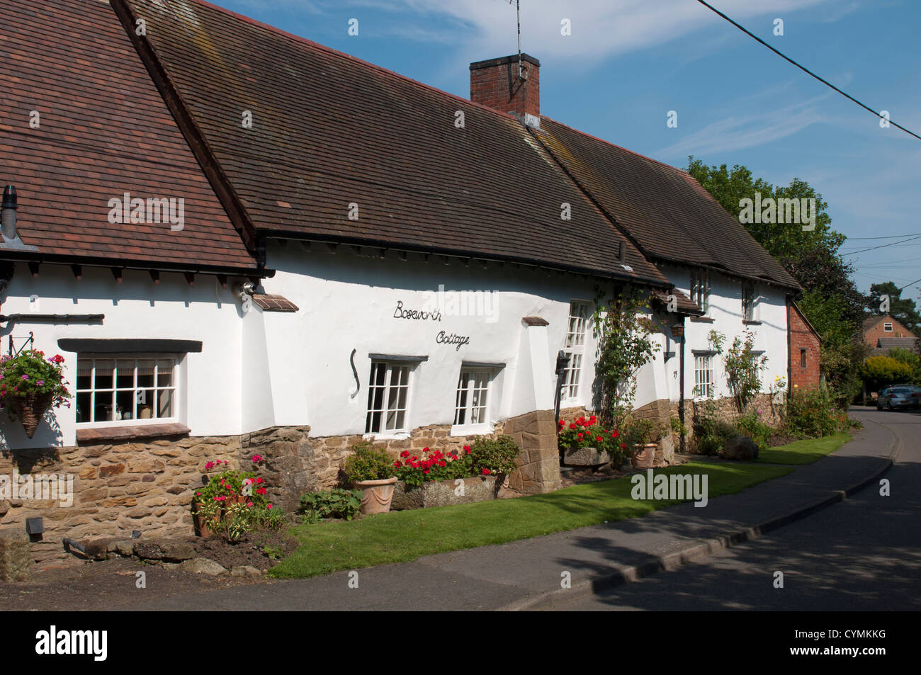 Cottages in Barby village, Northamptonshire, England, UK Stock Photo
