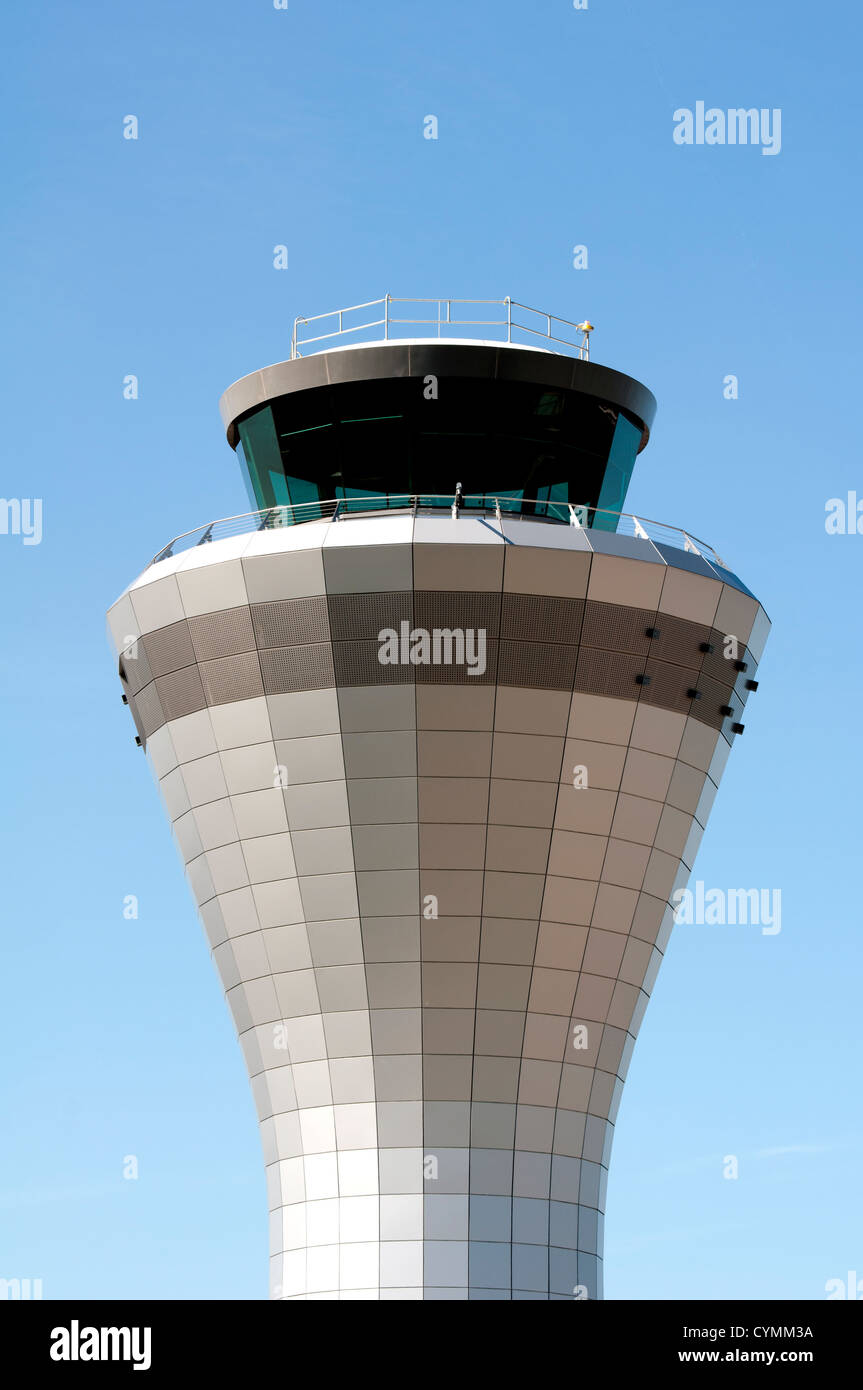 New control tower, Birmingham Airport, UK Stock Photo