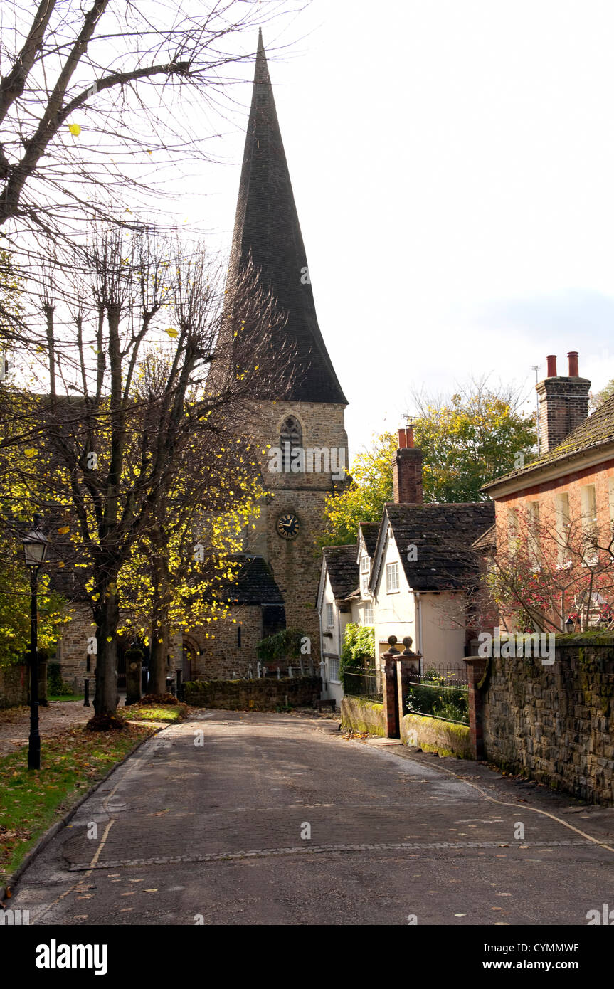 St Mary's church, The Causeway, Horsham, West Sussex, UK Stock Photo