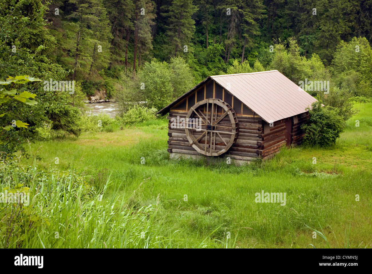 Old grist mill used by the Hudson Bay Company to grind flour on the