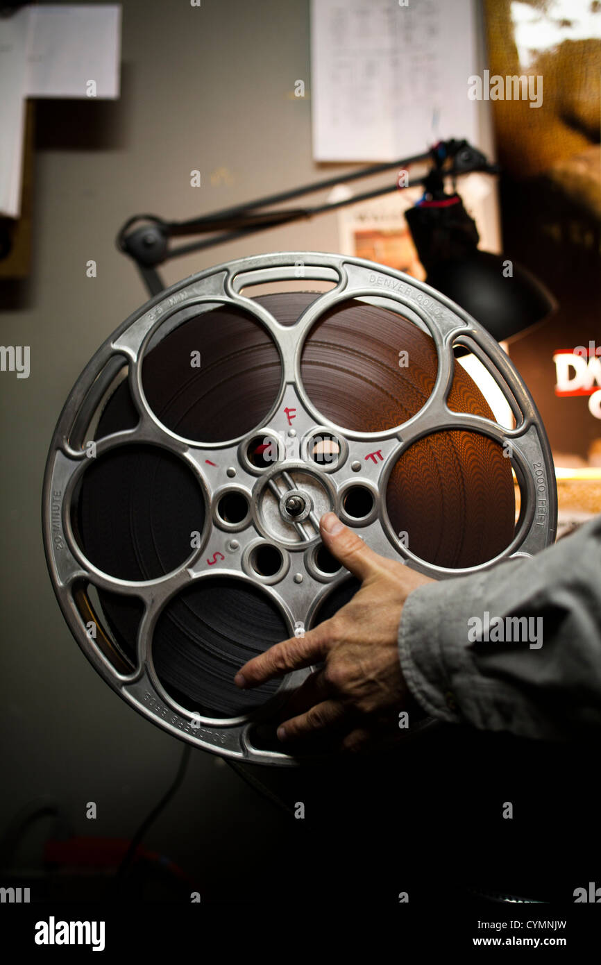 A vintage reel of film at a movie theater in Seattle Stock Photo - Alamy