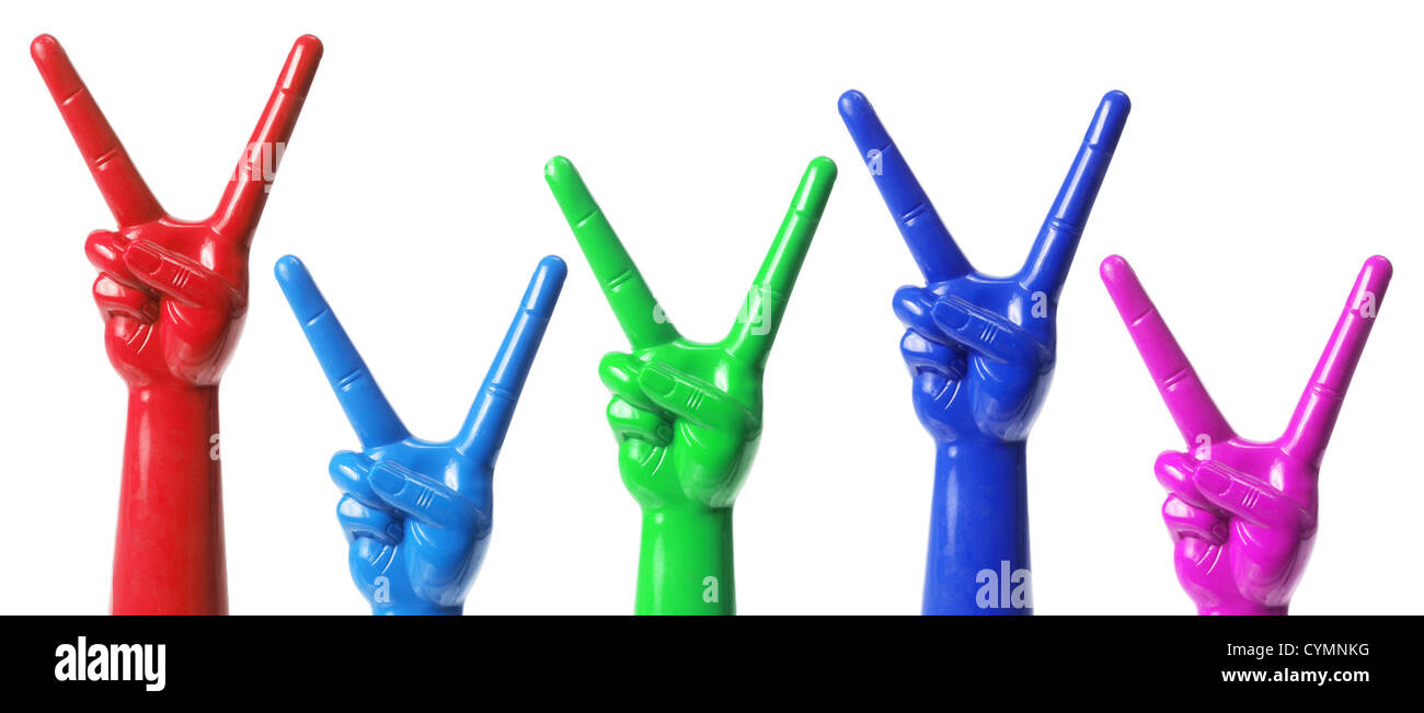 Plastic Toy Hands Stock Photo