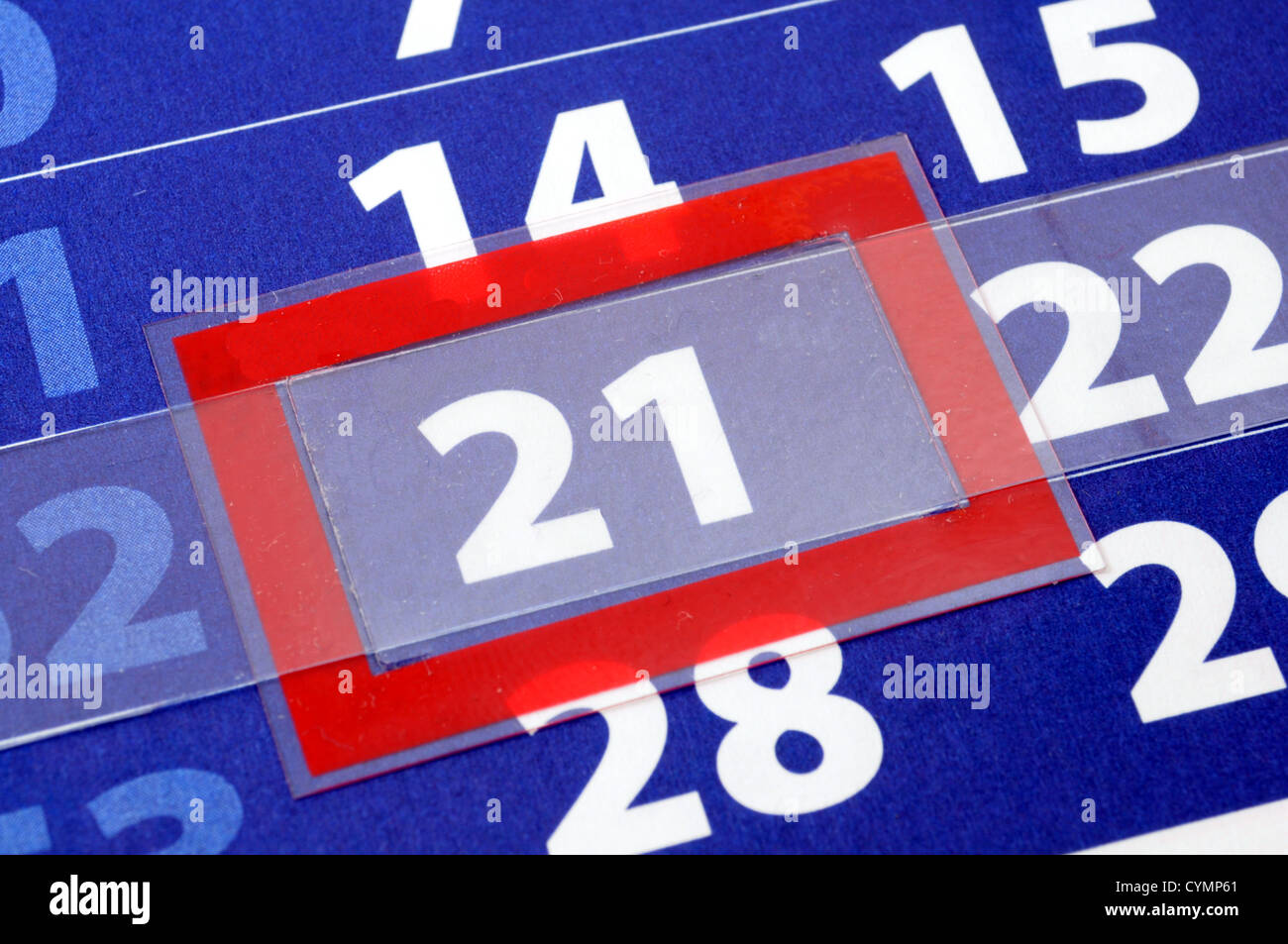 page of calendar showing date of today Stock Photo Alamy