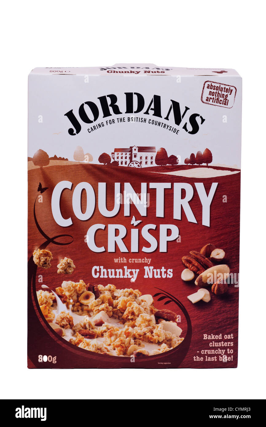 A box of Jordans country crisp cereal on a white background Stock Photo