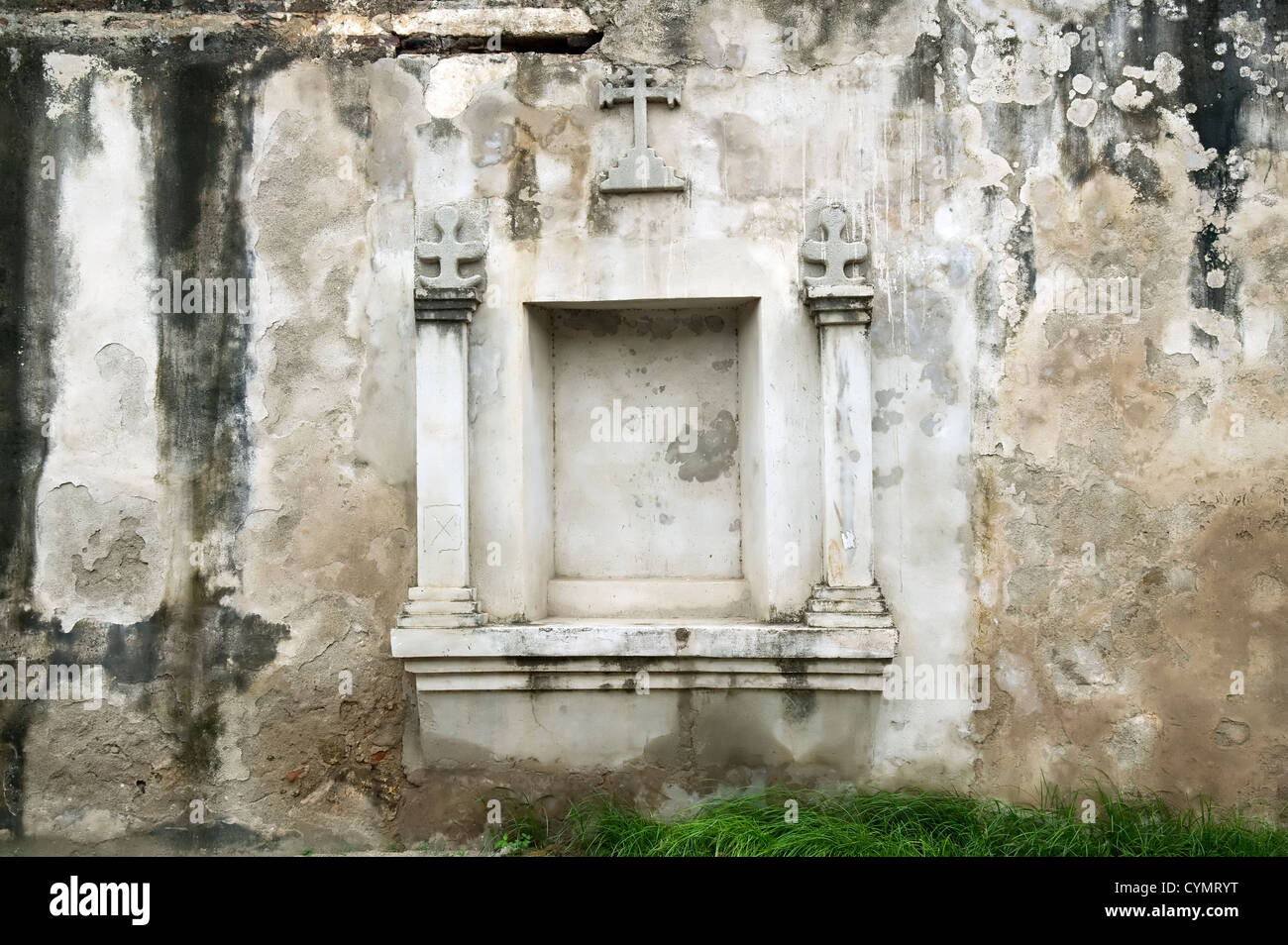Niche in an old wall near El Convento of Granada Nicaragua Stock Photo