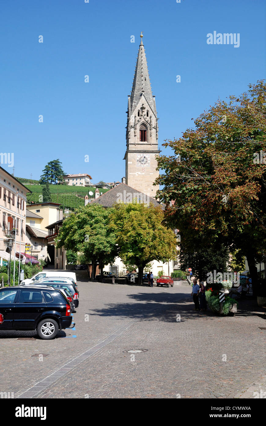 Parish Church Of Tramin At The South Tyrolean Wine Route Stock Photo Parish Church Of Tramin At The South Tyrolean Wine Route Stock Photo