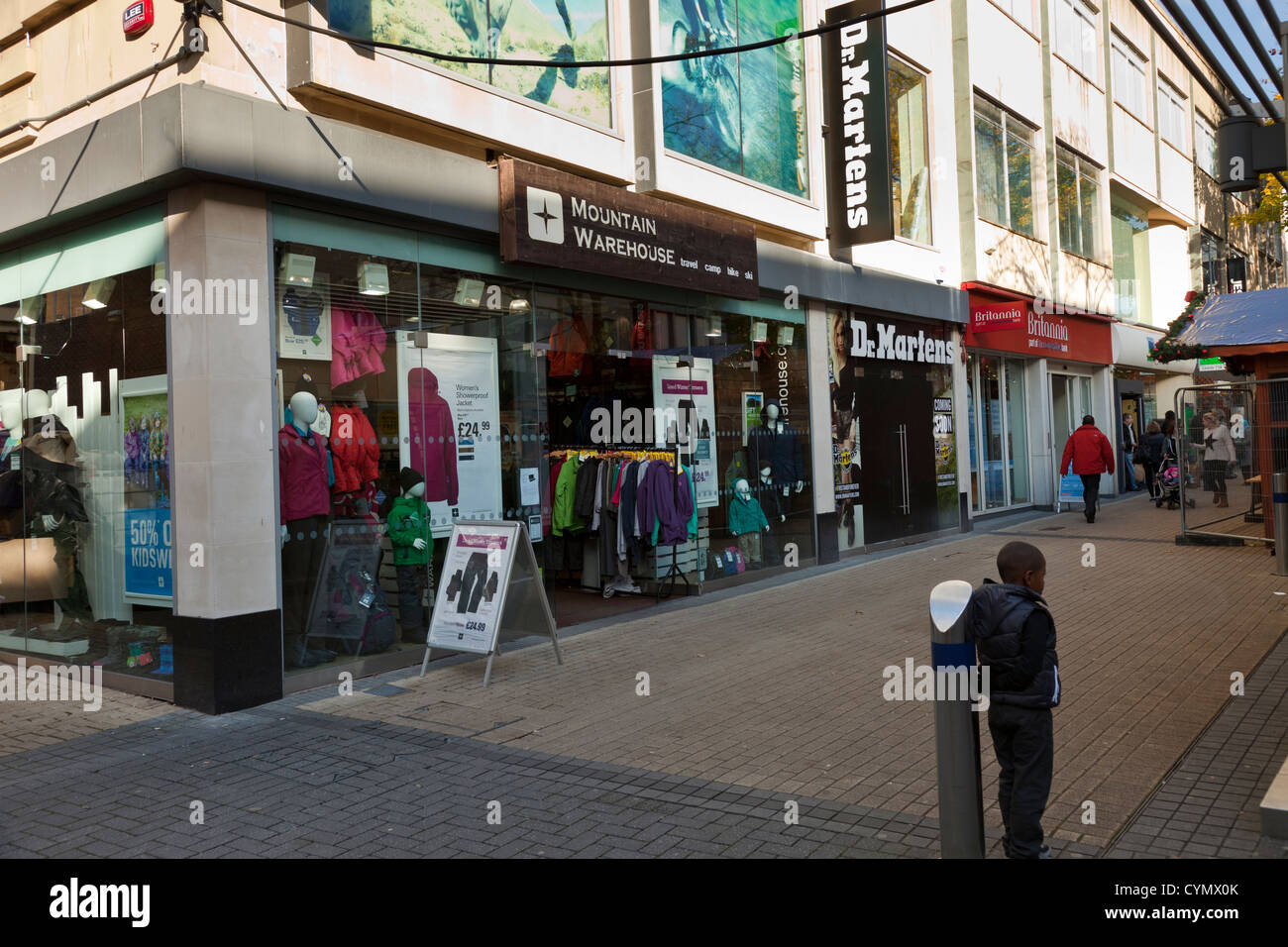 Mountain warehouse and Dr Martens retail shop store outlets in Bristol city  center Stock Photo - Alamy