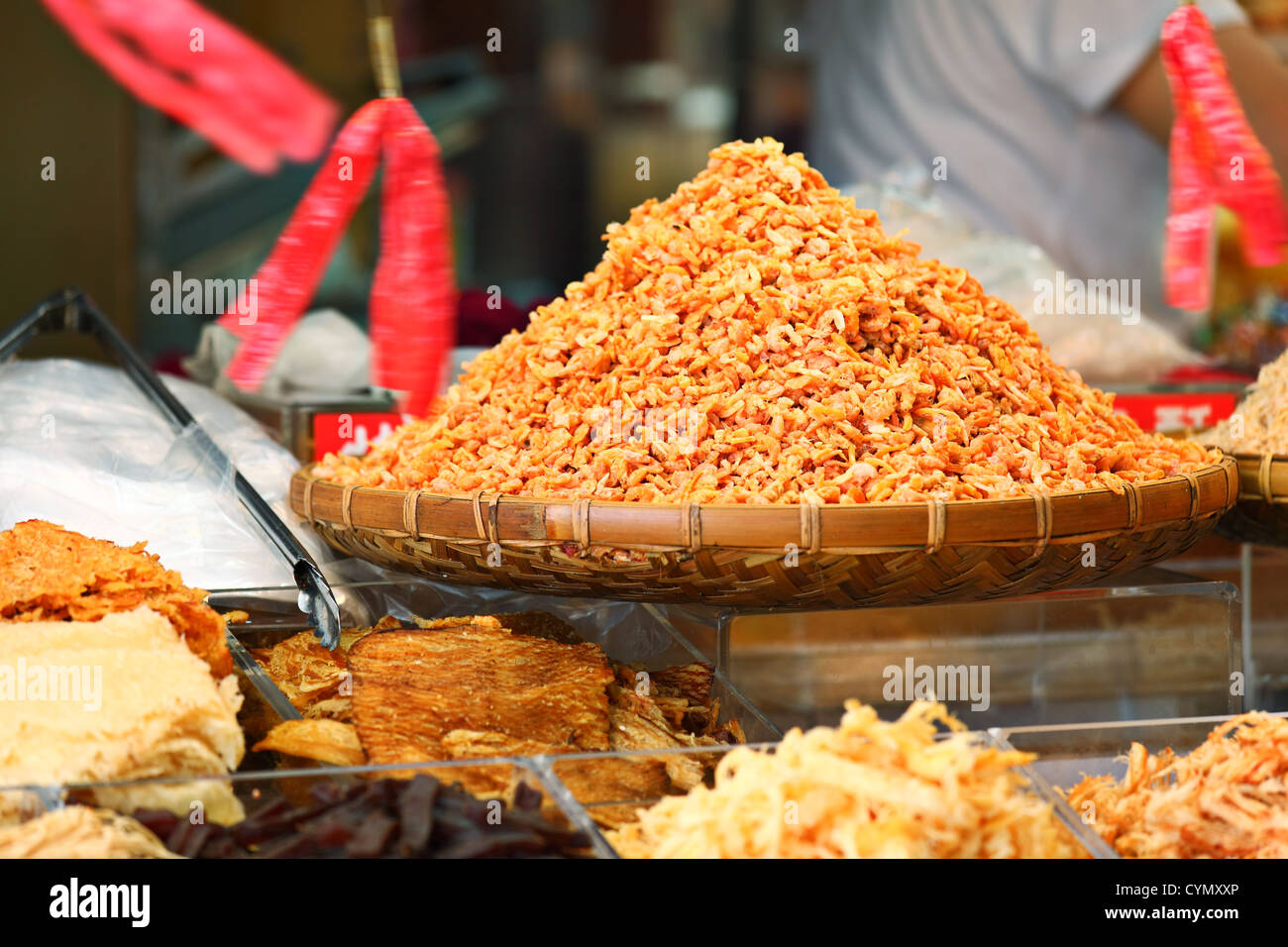 dried shrimps in chinese market Stock Photo Alamy