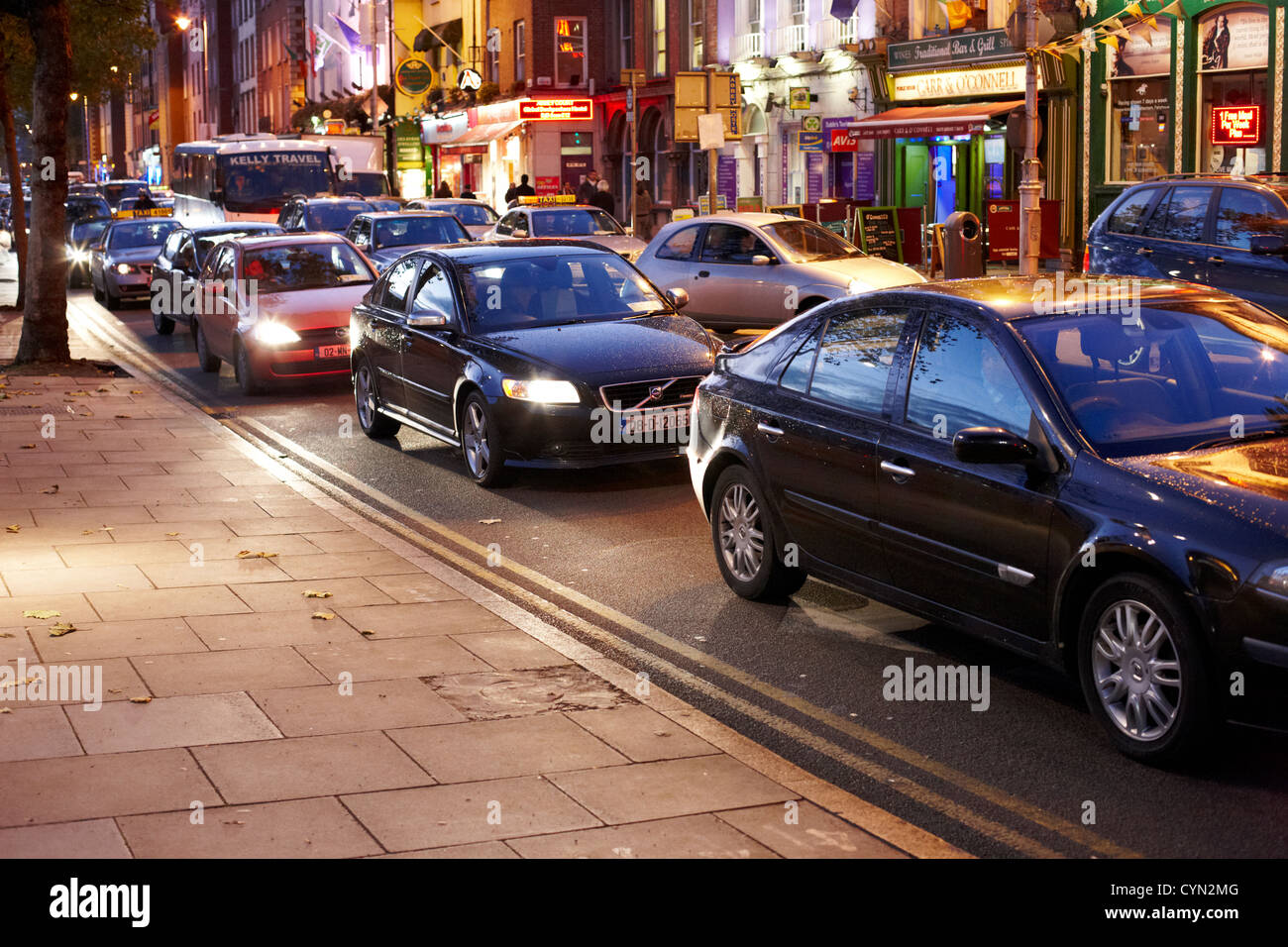 busy dublin traffic bachelors walk city centre dublin republic of ireland Stock Photo Alamy