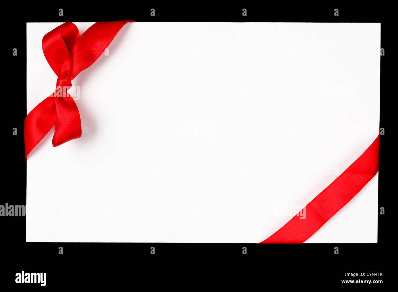 Red ribbon and bow Stock Photo