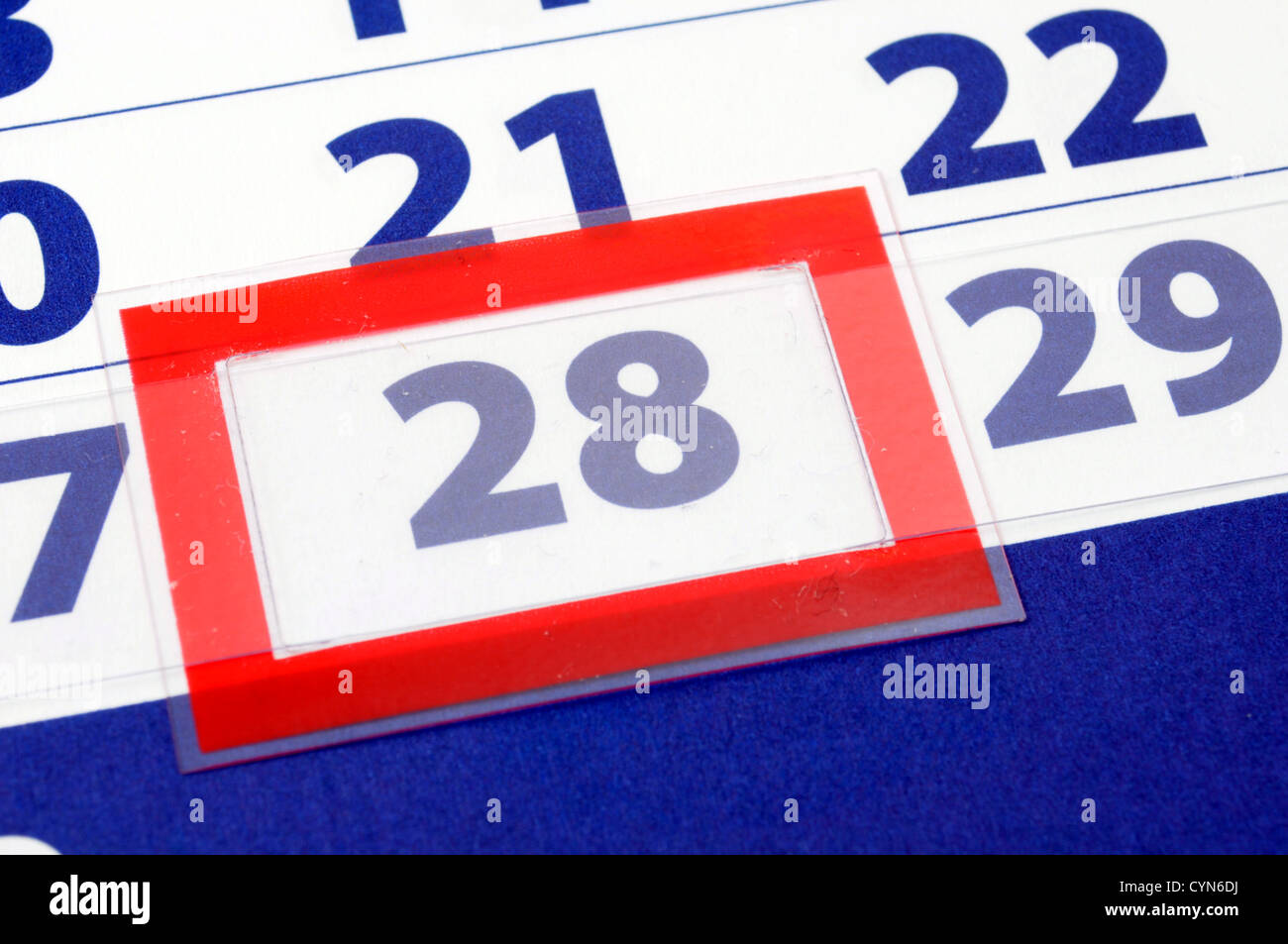 calendar date showing day week and month of the year Stock Photo - Alamy