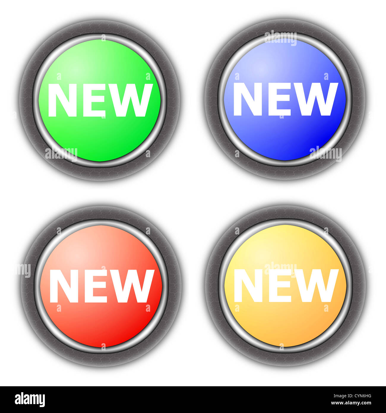 new internet button collection isolated on white background Stock Photo ...