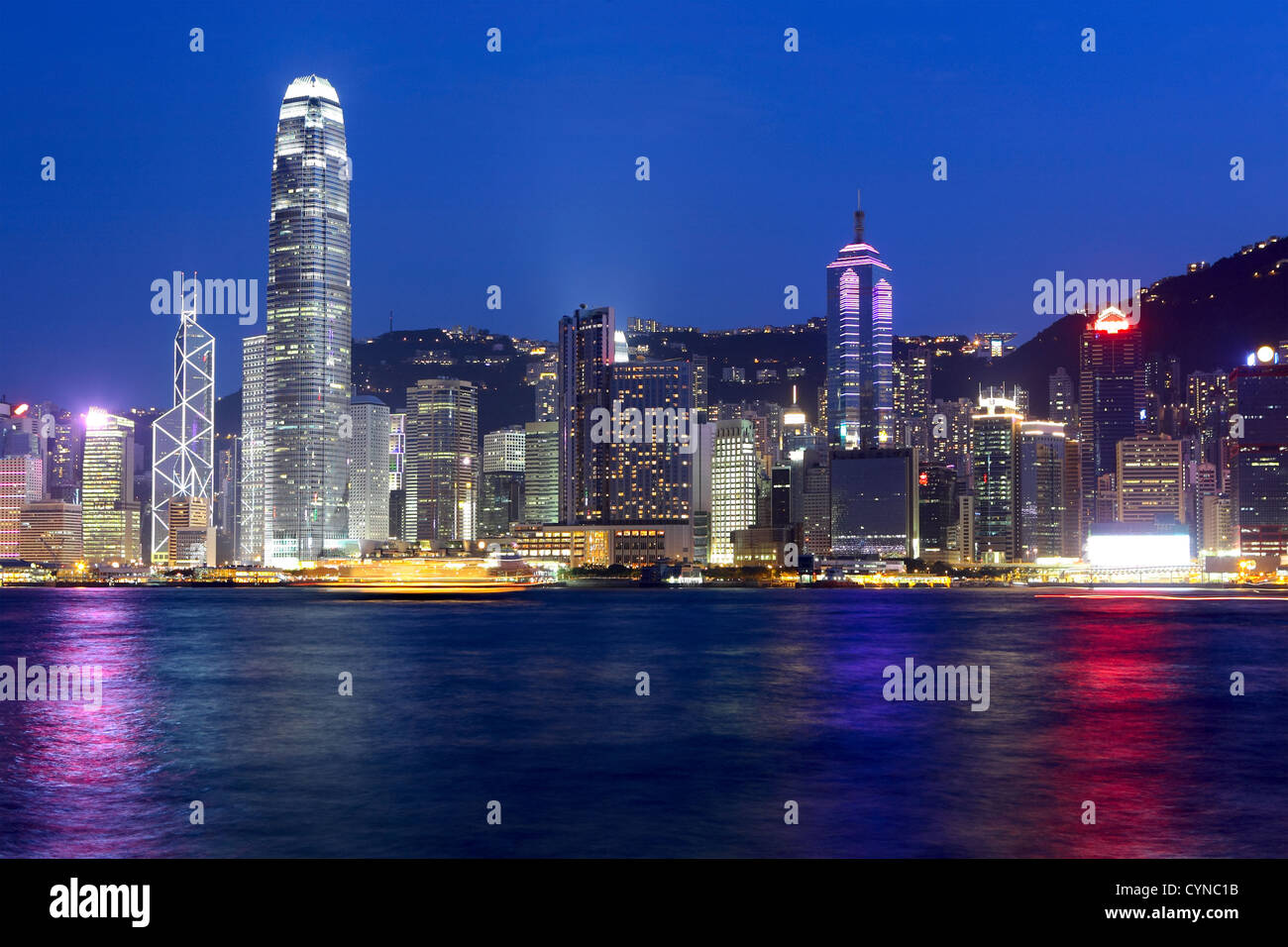 Hong Kong cityscape at night Stock Photo - Alamy