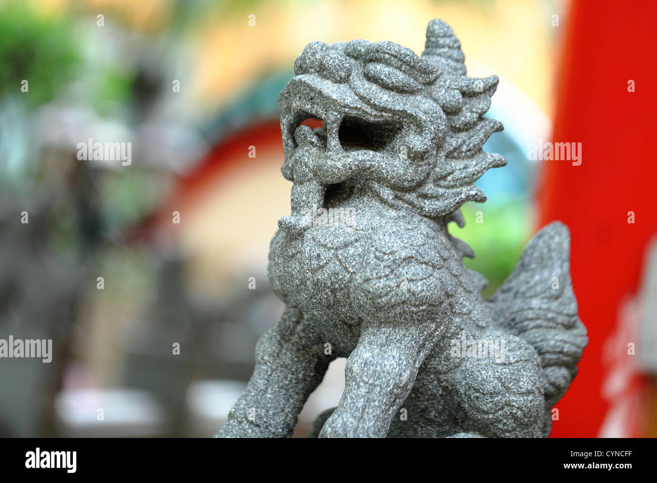 chinese lion statue Stock Photo