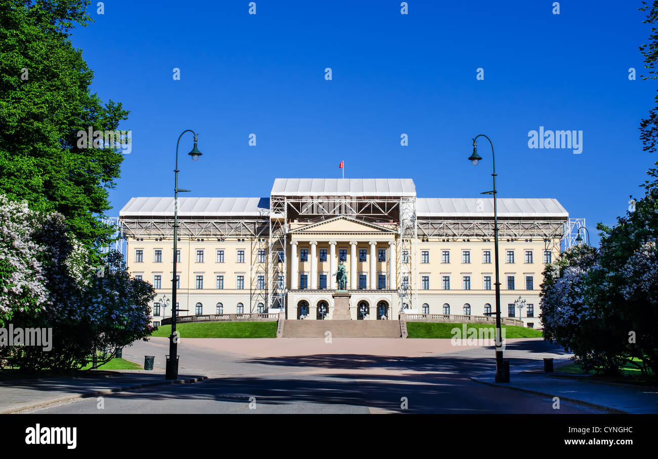 The Royal Palace, residence of the King of Norway Stock Photo