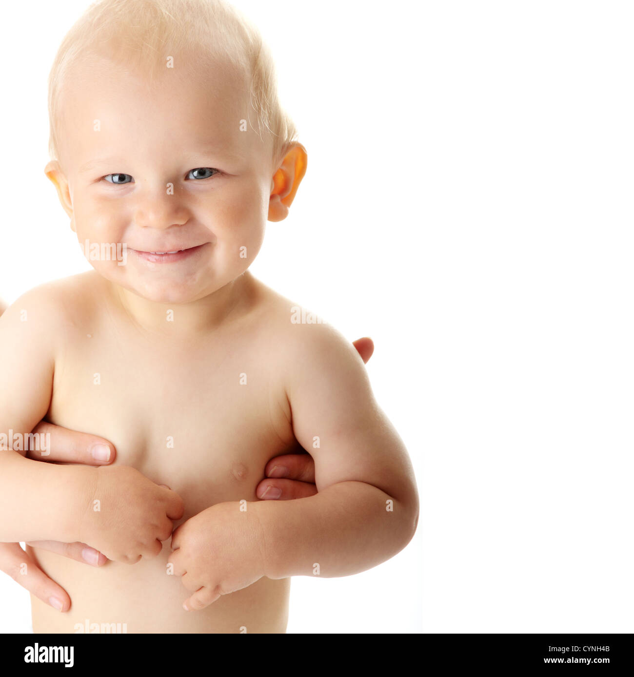 Bright closeup portrait of adorable baby isolated Stock Photo - Alamy