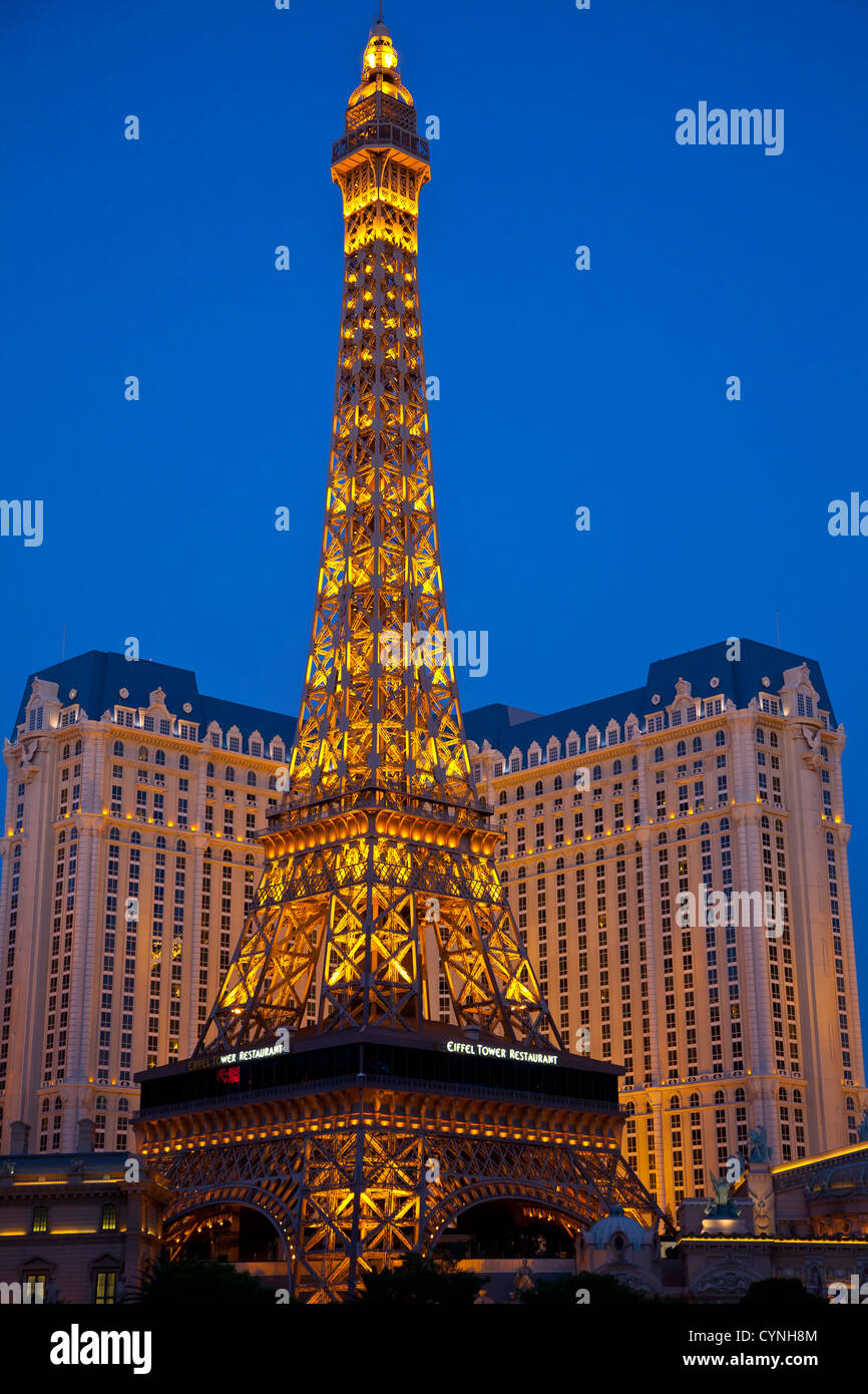 Replica of the Eiffel Tower in Las Vegas Stock Photo