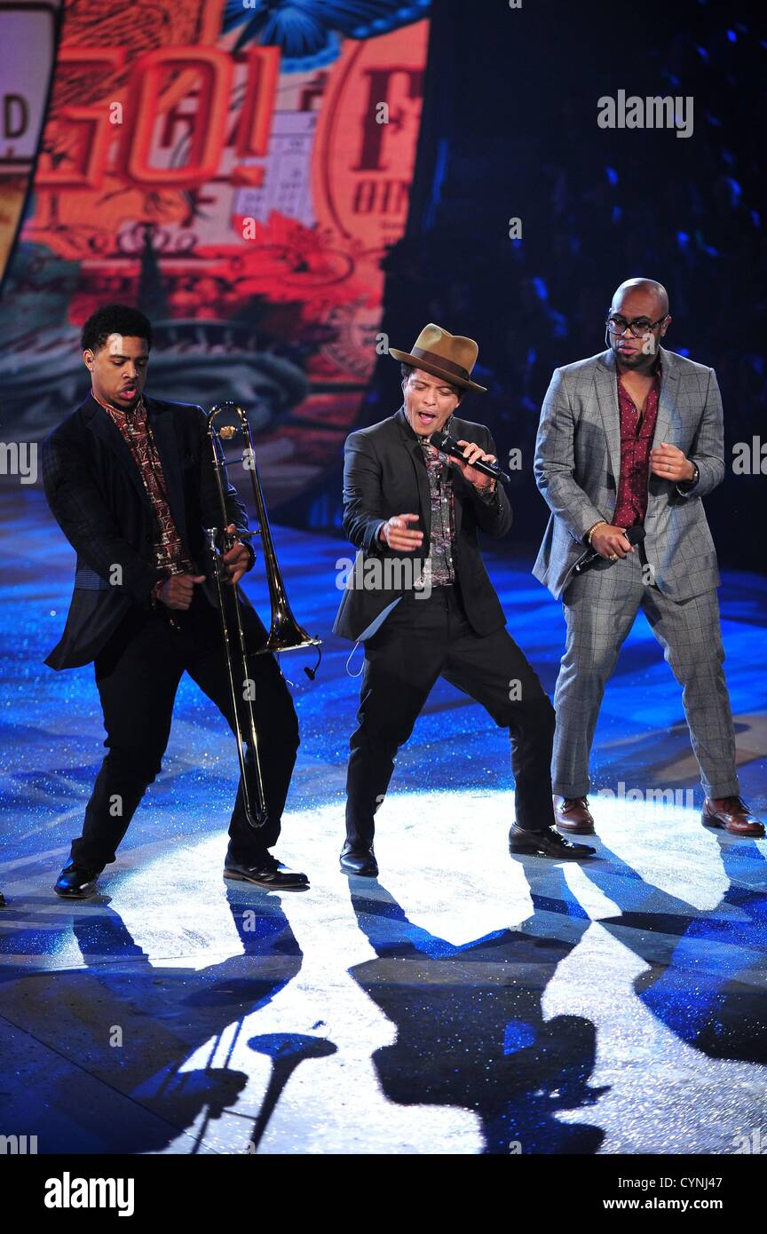 Bruno Mars performing live on stage