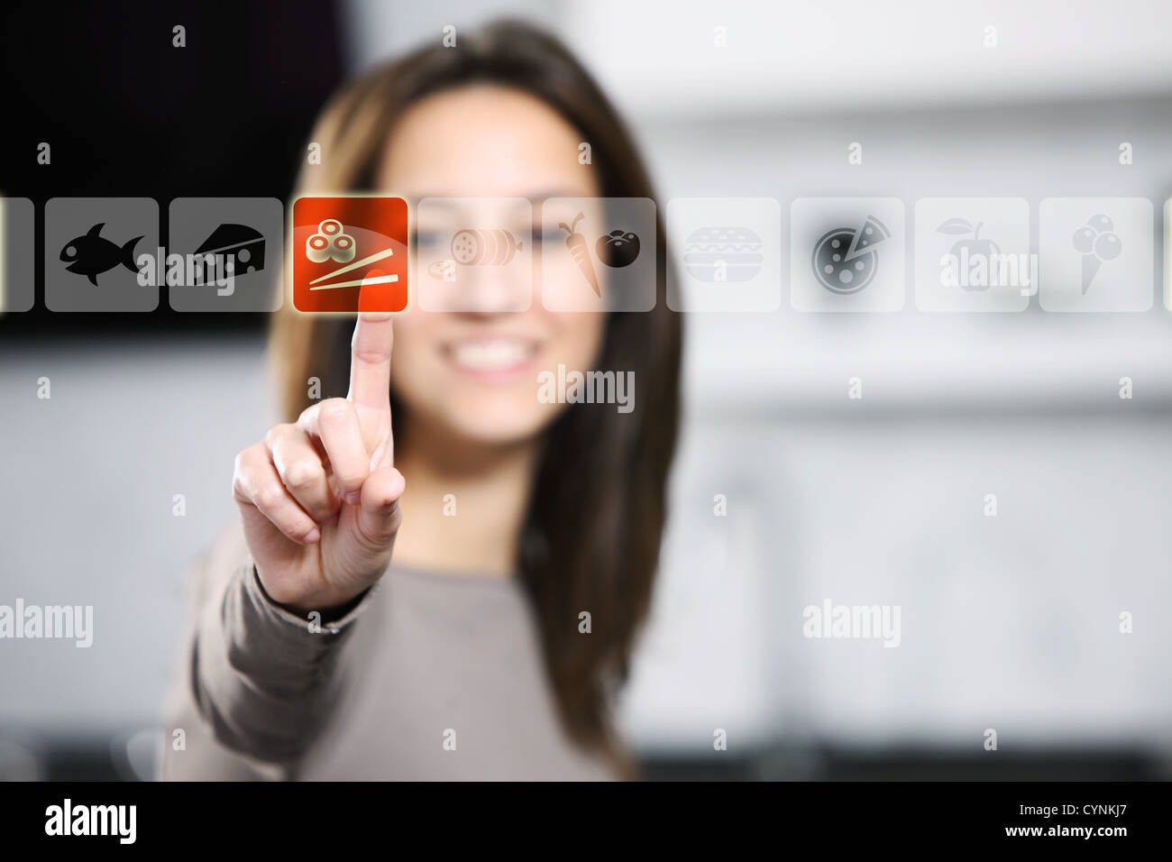 touch screen food and drink Stock Photo Alamy