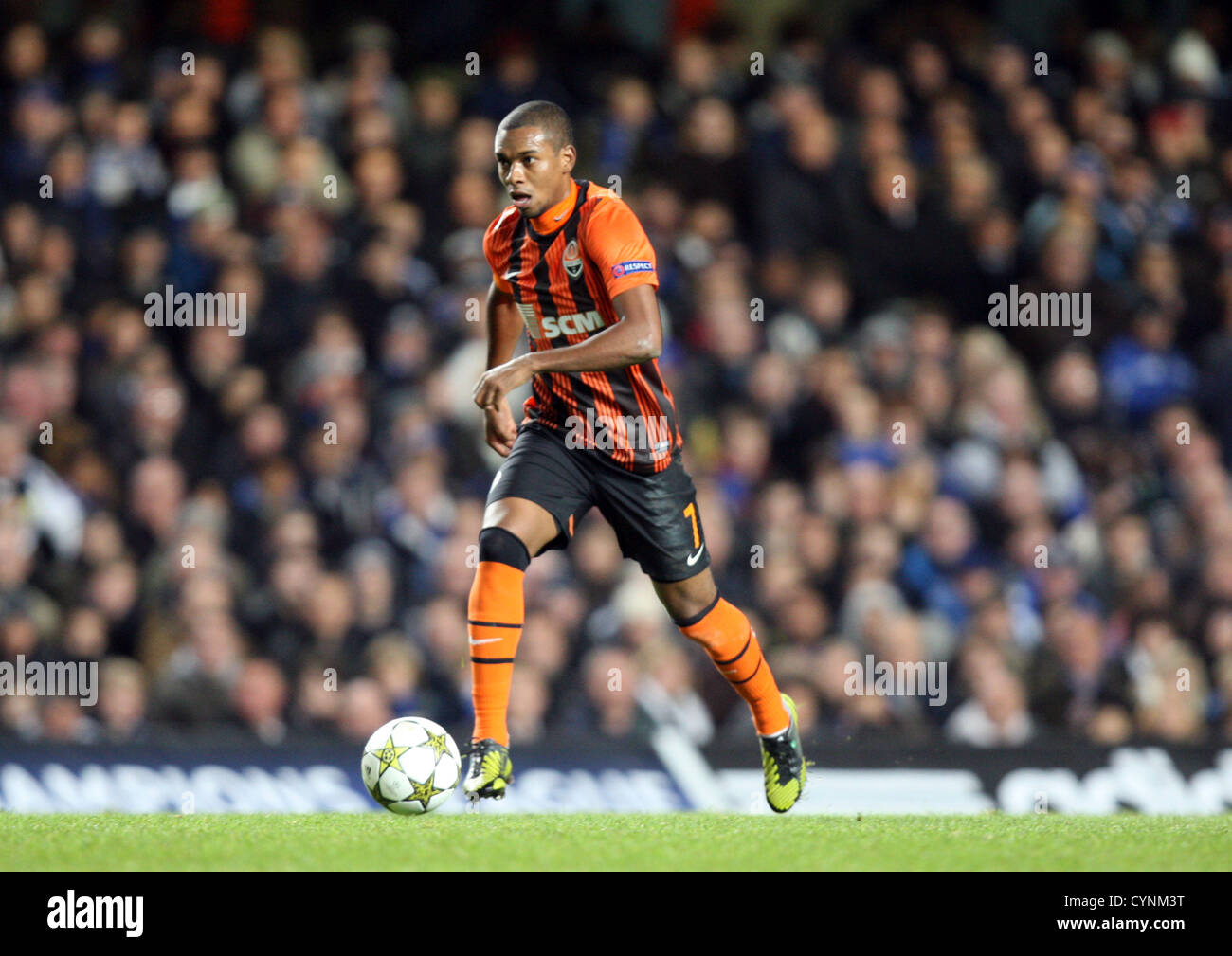 07.11.2012. London, England.  Fernandinho of FC Shakhtar Donetsk  in action during the UEFA Champions League Group E game between Chelsea and Shakhtar Donetsk from Stamford Bridge Stock Photo