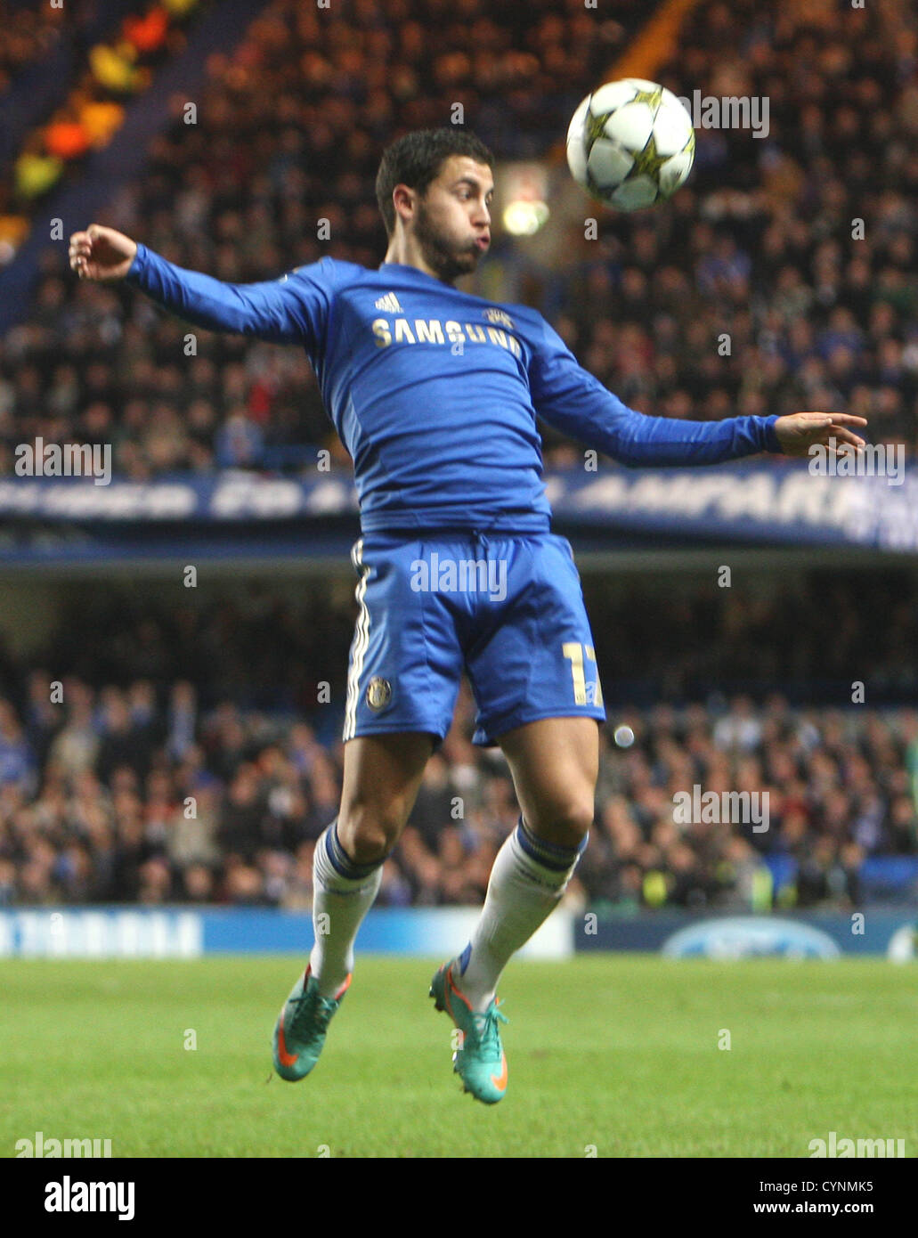 07.11.2012. London, England.  Eden Hazard of Chelsea during the UEFA Champions League Group E game between Chelsea and Shakhtar Donetsk from Stamford Bridge Stock Photo