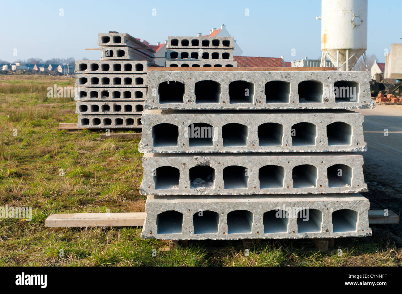 Large Concrete Blocks Ready To Be Used Stock Photo - Alamy