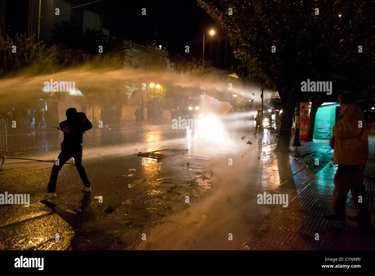 Riots in Athens, Greece Stock Photo