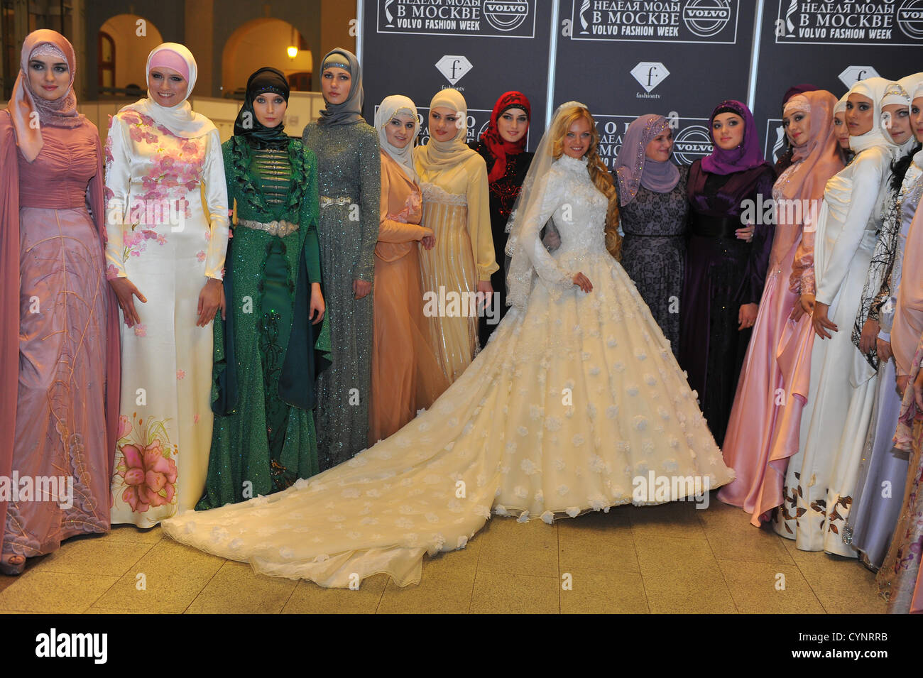 Oct. 28, 2012 - Moscow, Russia - Volvo Fashion Week Moscow. Fashion for muslims. Pictured: Firdaws Fashion House collection show. (Credit Image: © PhotoXpress/ZUMAPRESS.com) Stock Photo