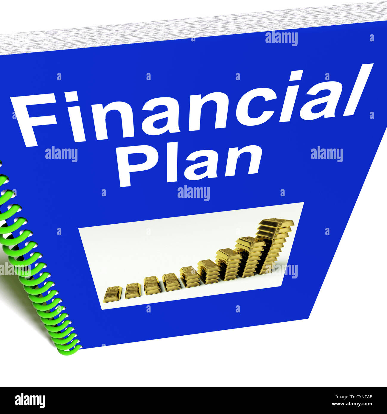 Financial Plan Report Shows Revenue Or Earning Strategy Stock Photo