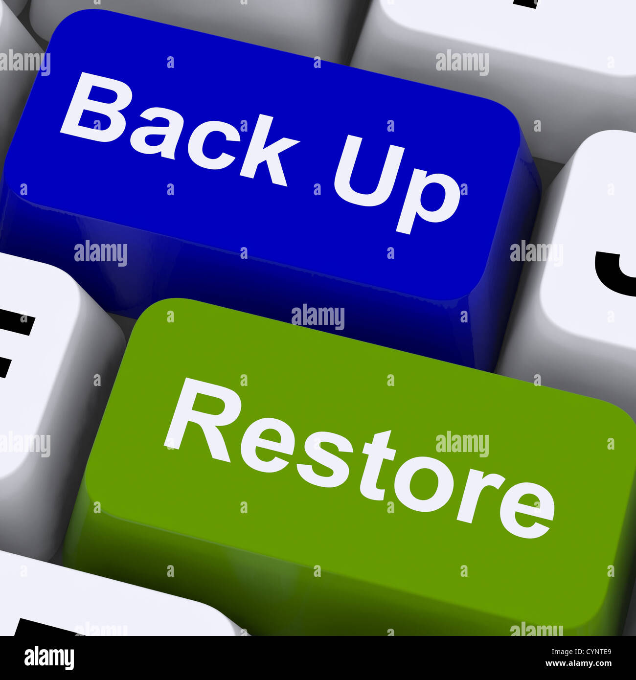 Back Up And Restore Keys For Computer Data Security Stock Photo