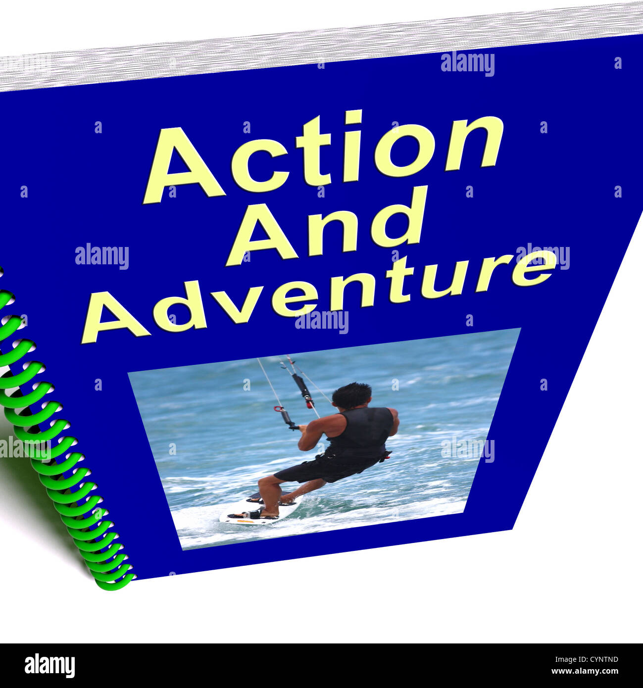 Action And Adventure Book Showing Extreme Exciting Sports Stock Photo