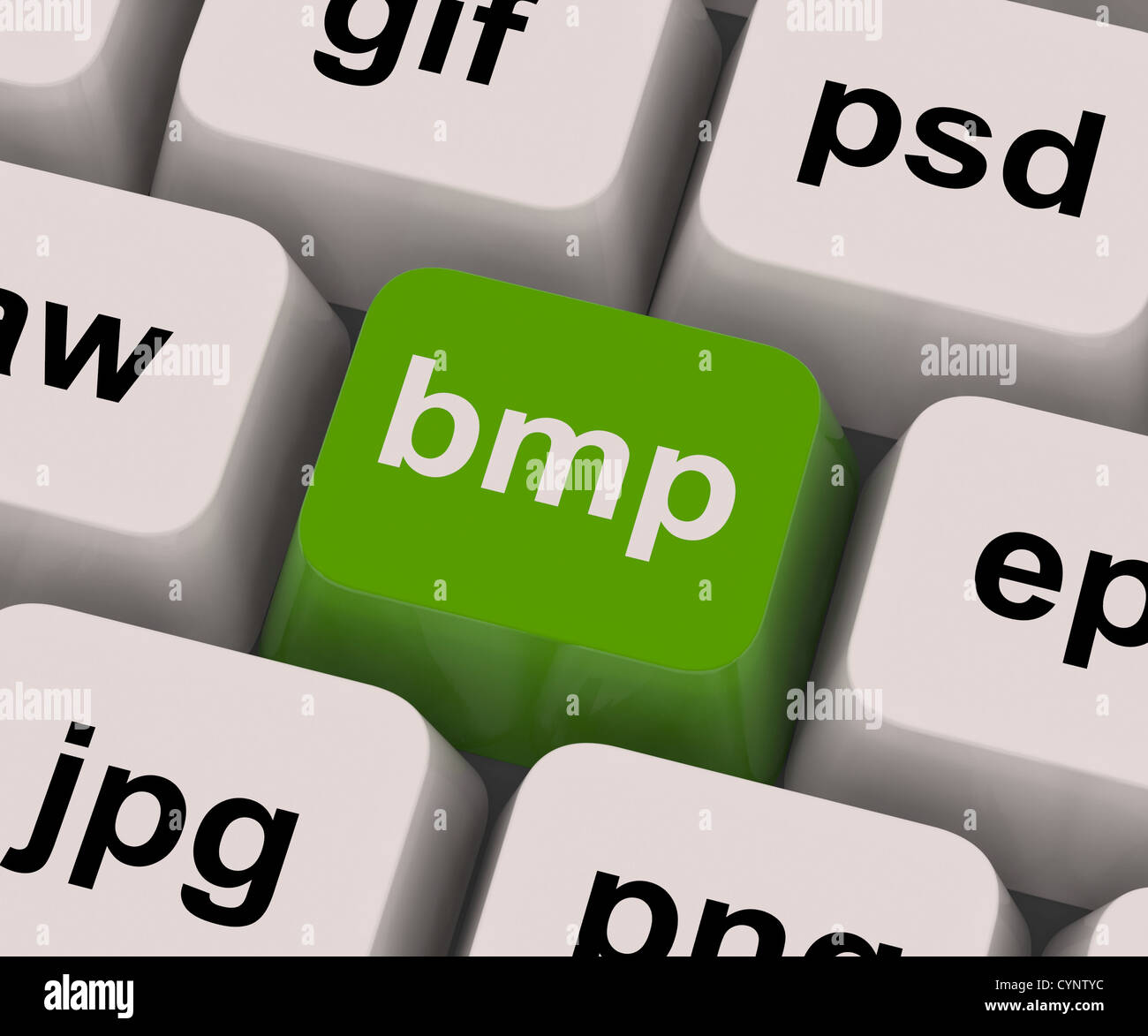 Bmp Key Showing Bitmap Format For Images Stock Photo