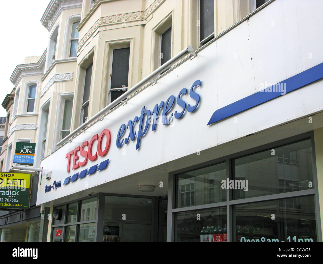 Tesco Express food retail shop Worthing West Sussex UK Stock Photo