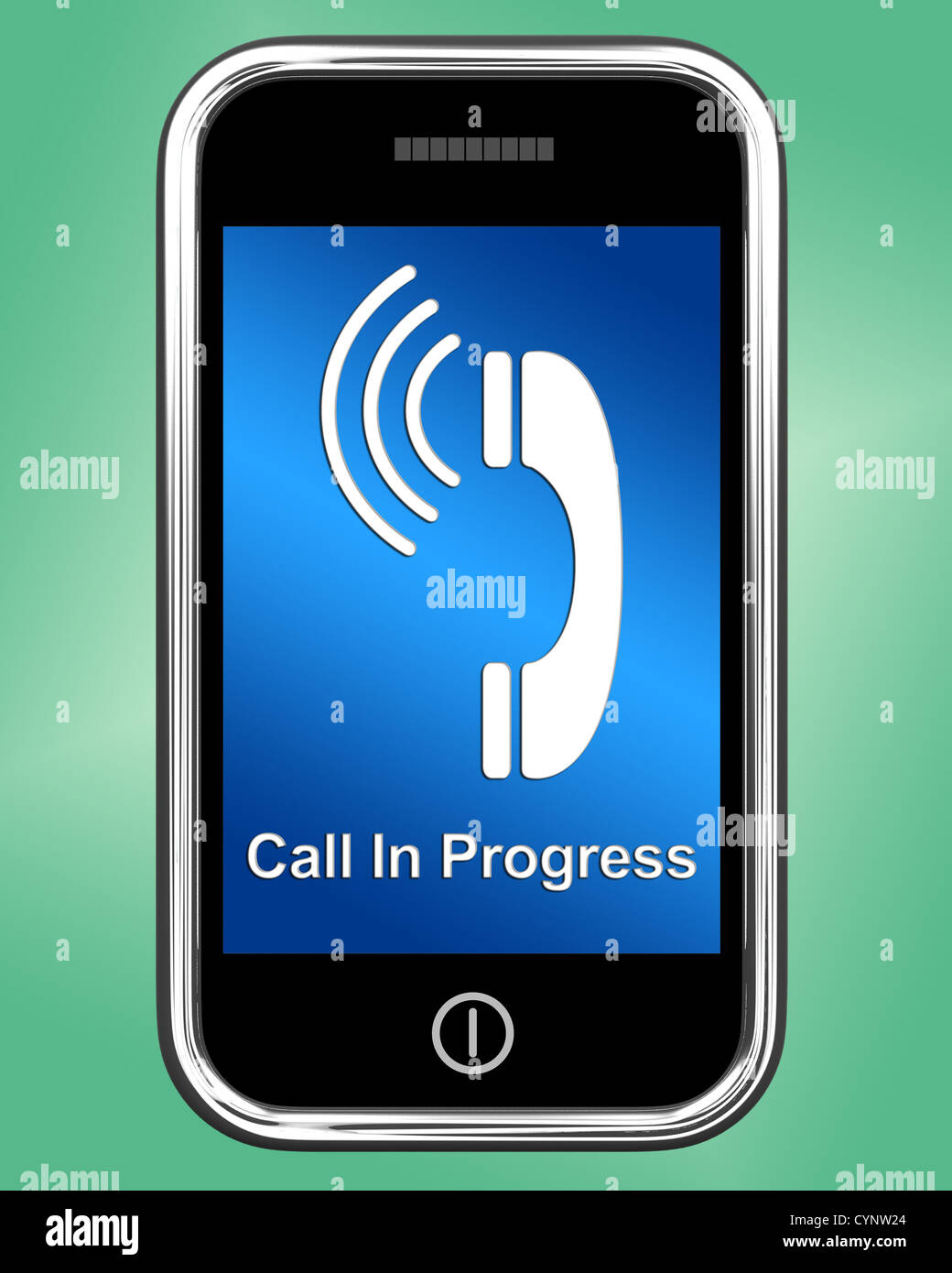 Call In Progress Message On A Mobile Phone Stock Photo