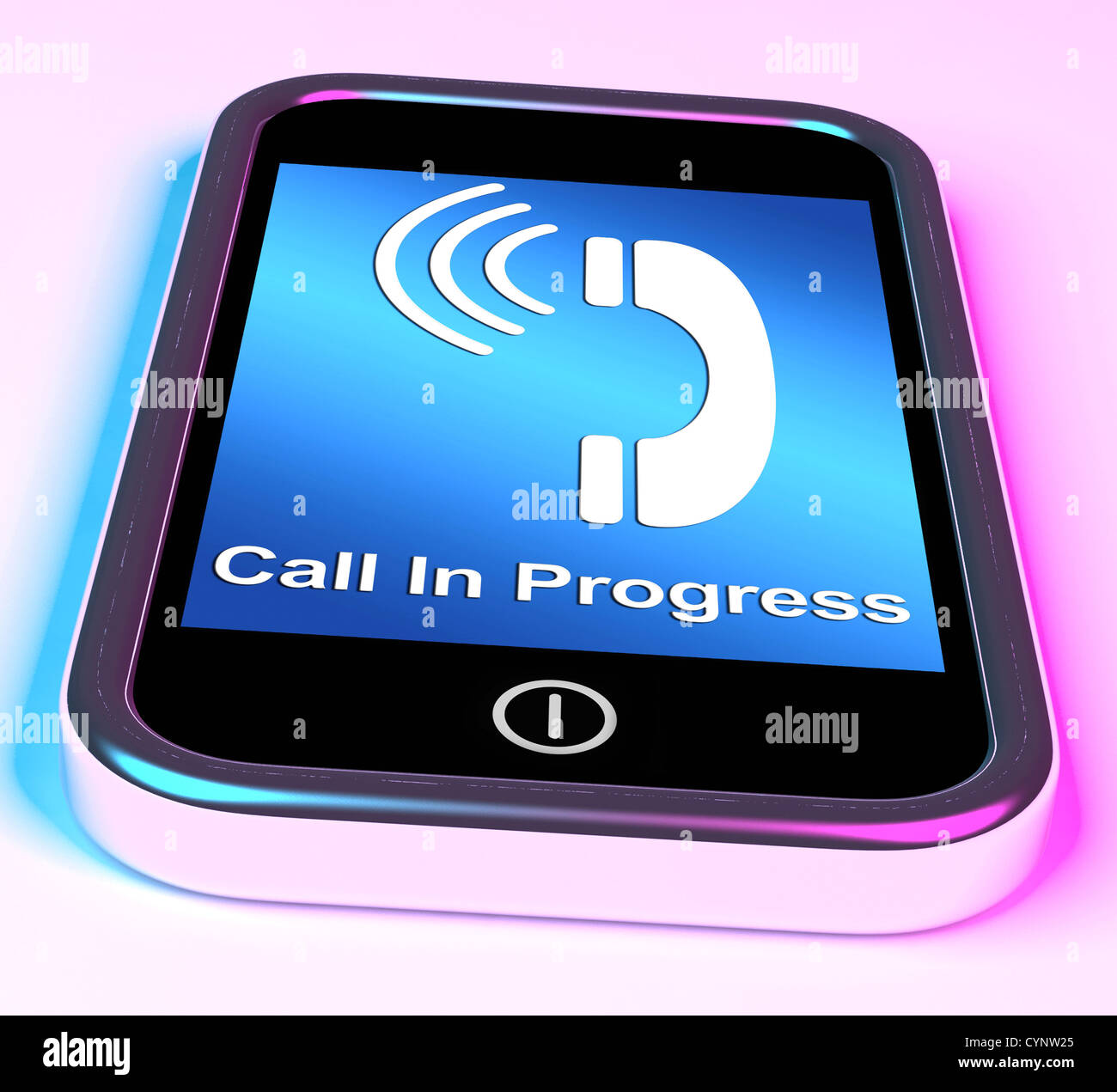 Call In Progress Picture On A Mobile Smartphone Stock Photo