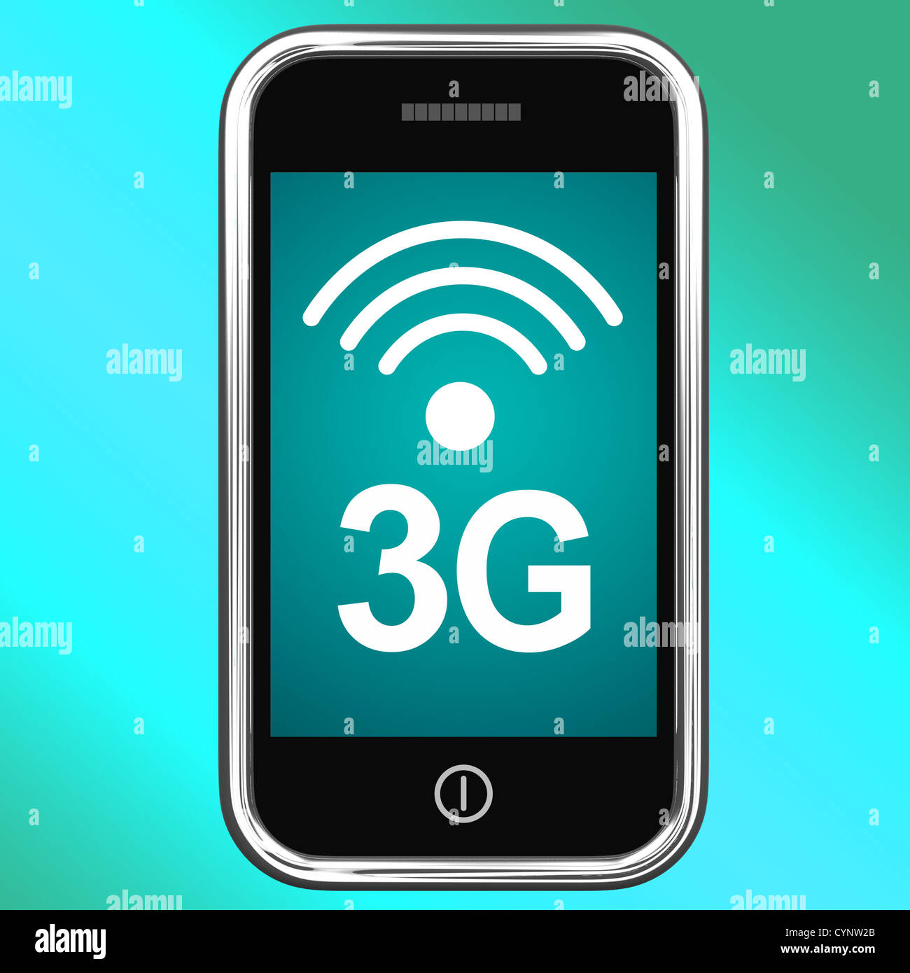 3g Internet Connected On Mobile Smartphone Stock Photo