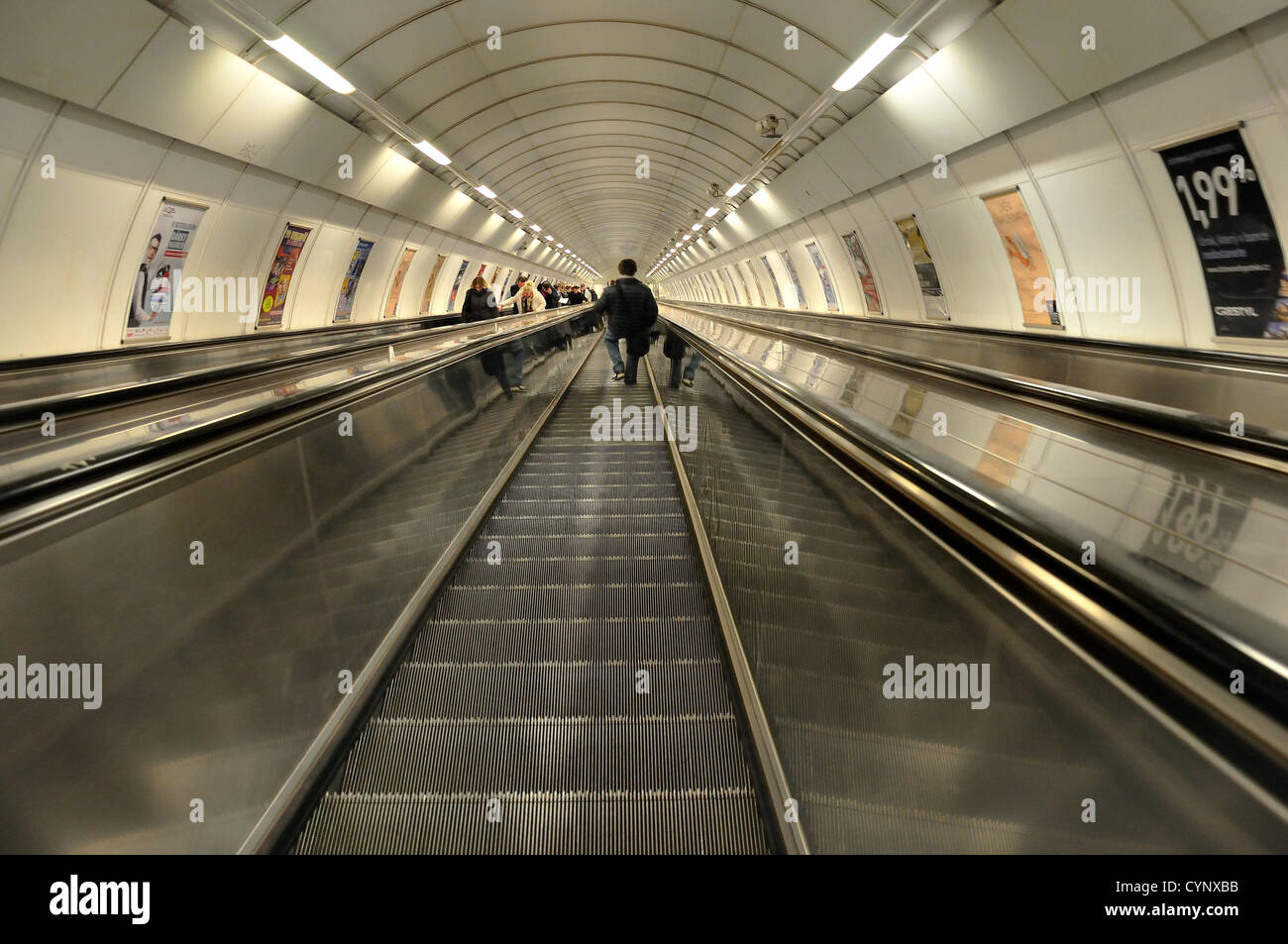 Prague, Czech Republic. Namesti miru metro station - escalator (the longest  on the Prague metro system Stock Photo - Alamy