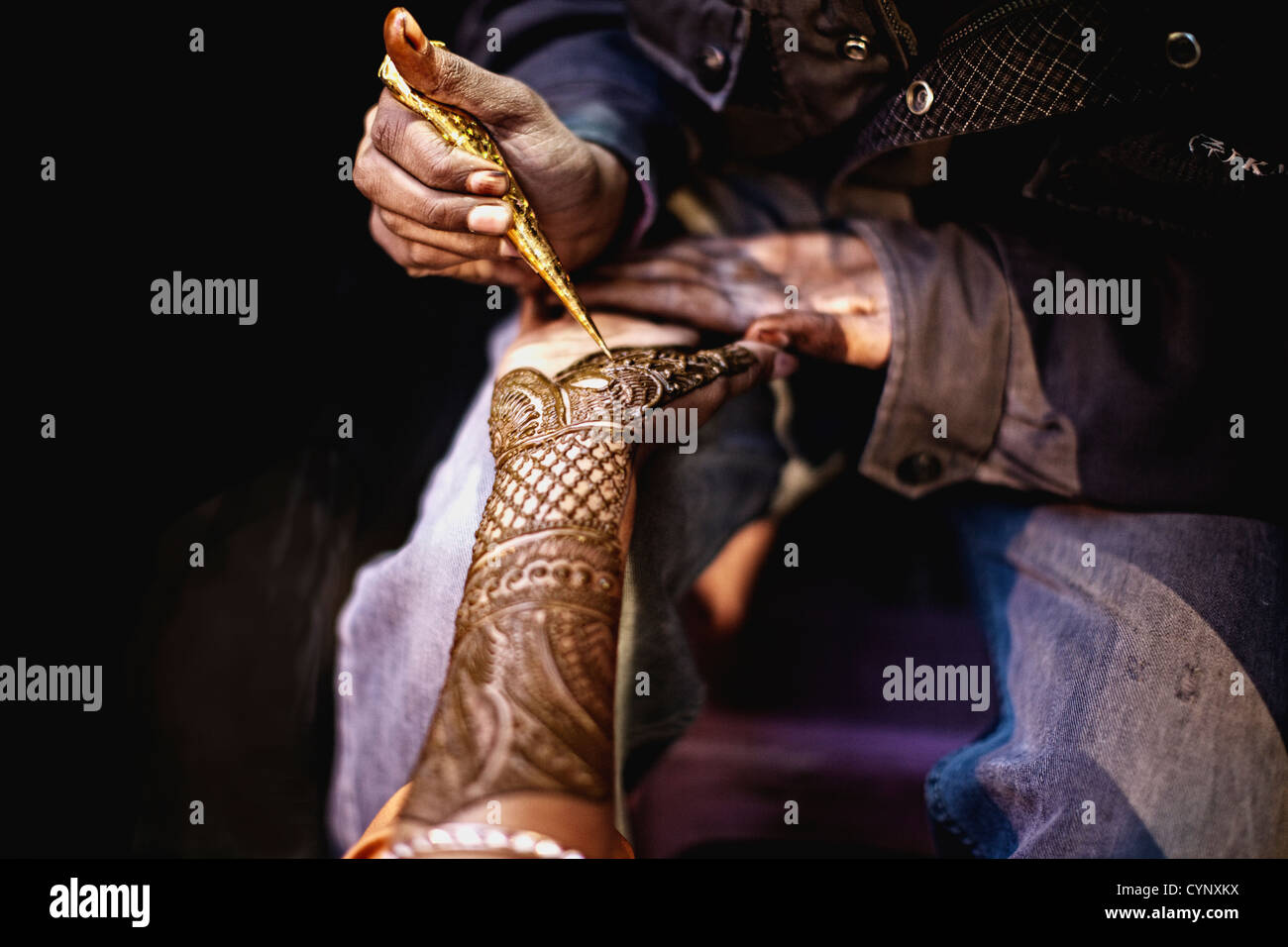 The art of henna. Stock Photo