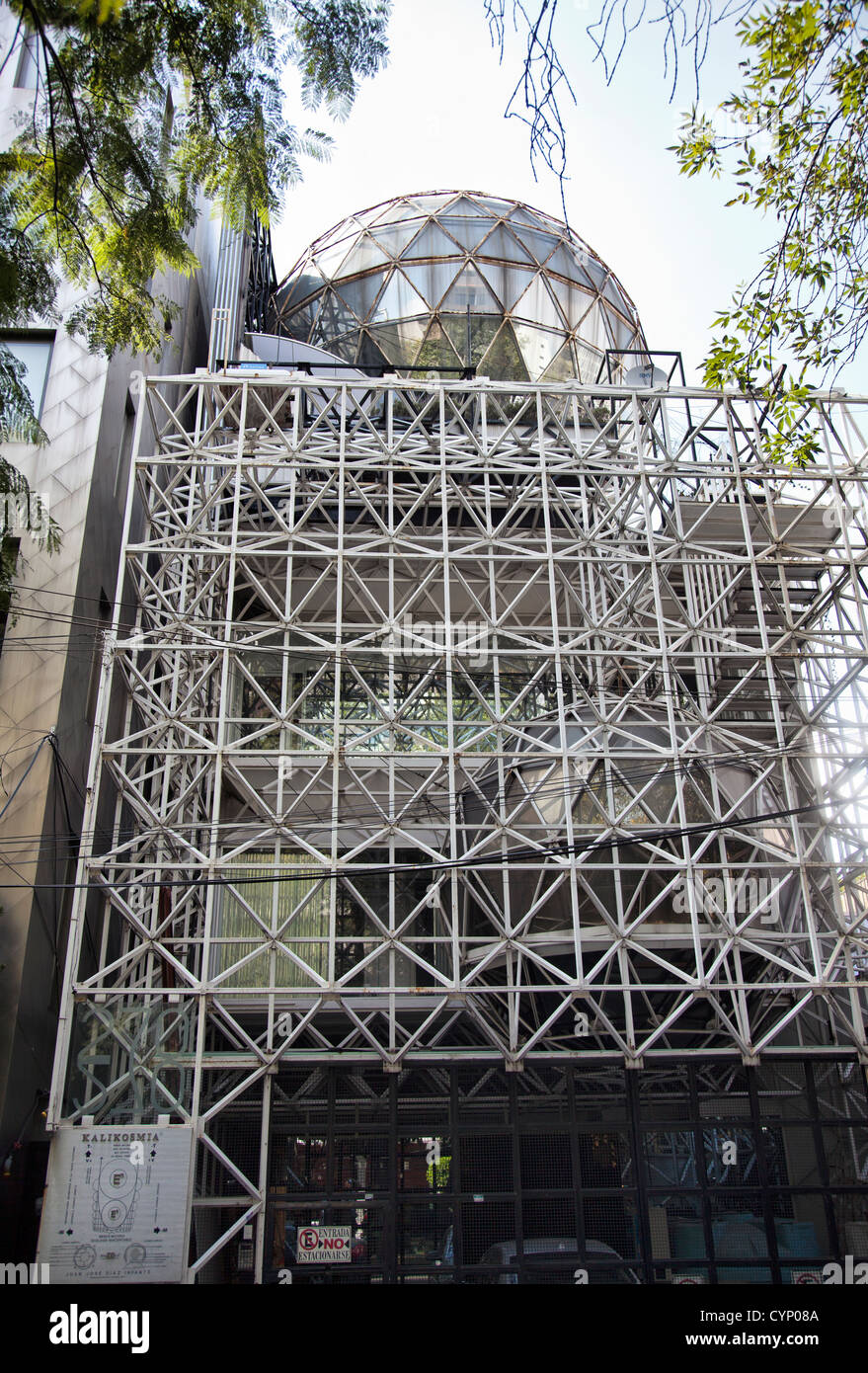 Modern Ecologically Sustainable flats - Architecture in Condesa Mexico City DF Stock Photo