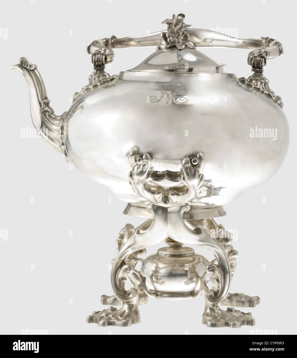 Silver teapot engraved hi-res stock photography and images - Alamy