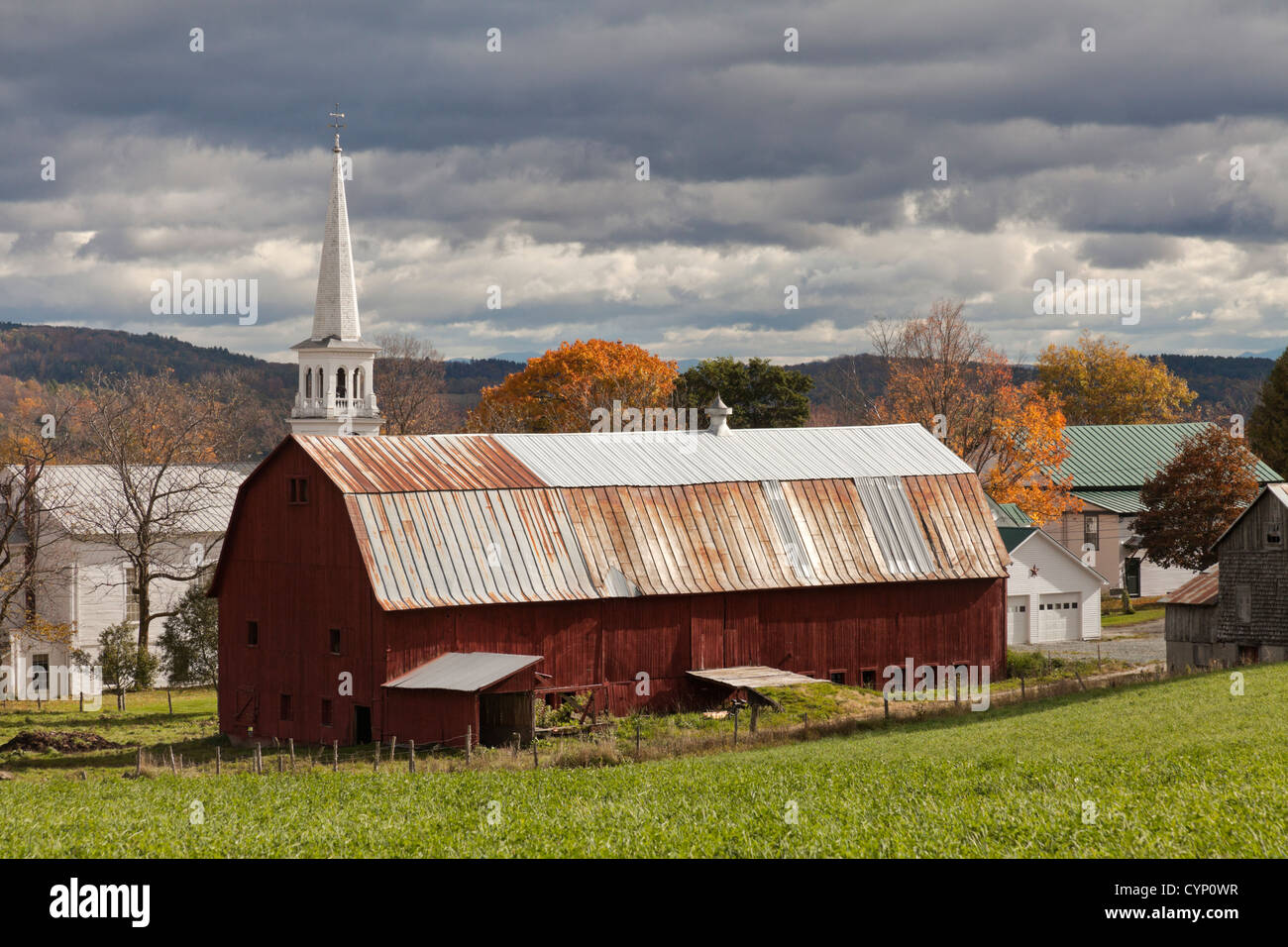 Fall color, Peacham, Vermont, USA Stock Photo