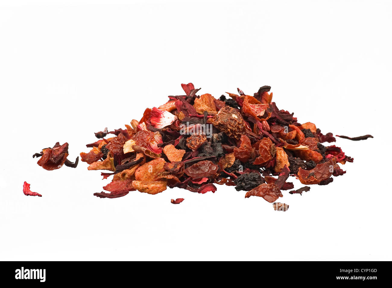 pile of various dried fruit tea isolated on white Stock Photo Alamy