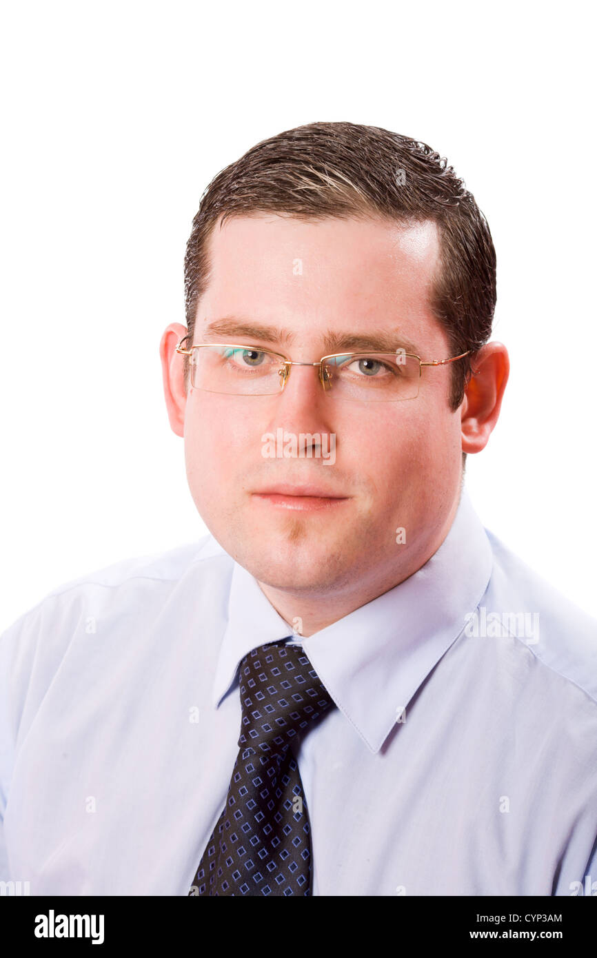 portrait of cheerful smiling Business man isolated on white Stock Photo ...