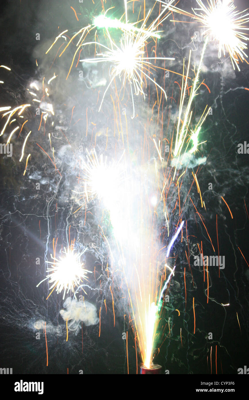 Fireworks on Guy Fawkes Night Stock Photo Alamy